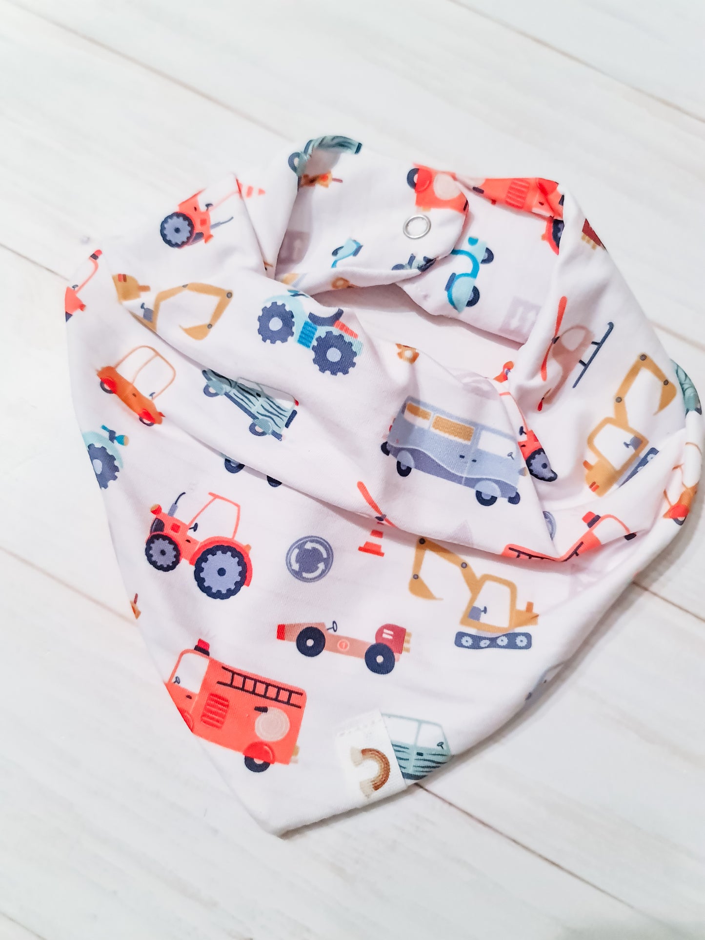 Bandana Bib- Everything Wheels