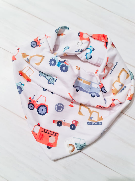 Bandana Bib- Everything Wheels