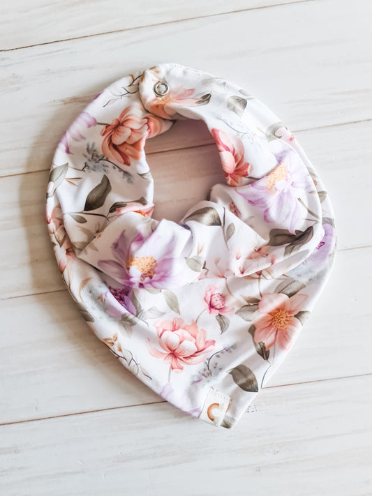 Bandana Bib- Plush Petals
