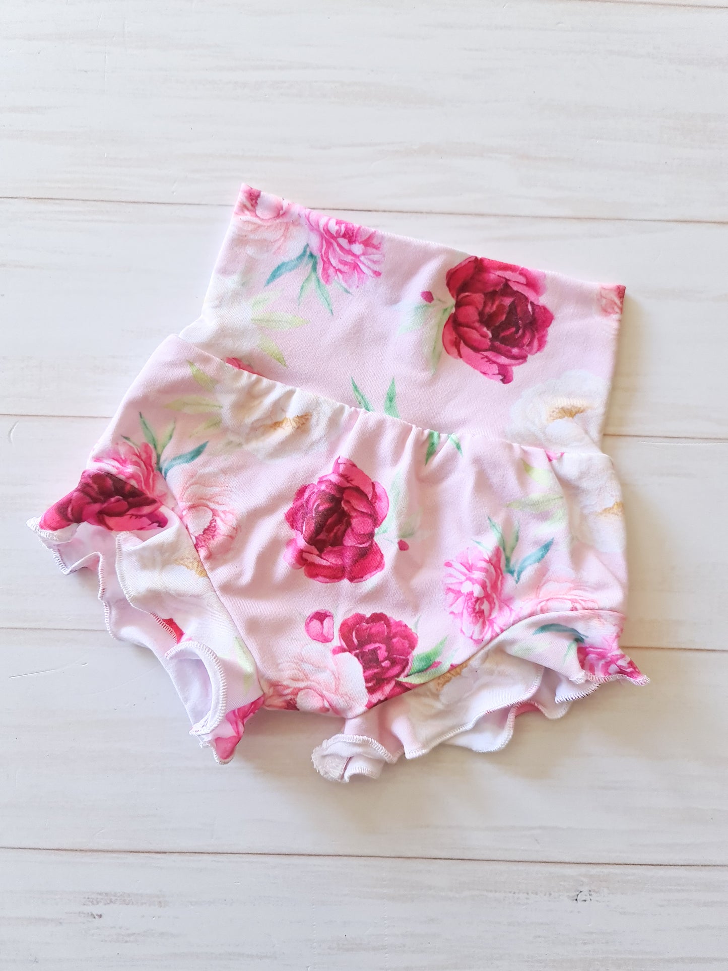 Ruffle Bloomers- Magenta Flowers