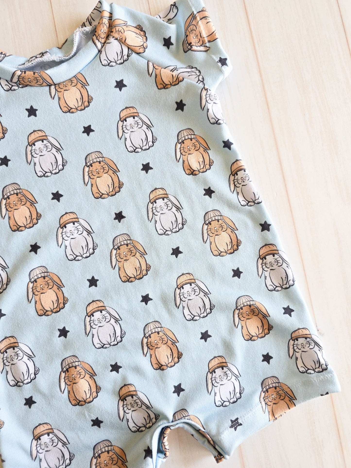 Raglan Romper- Trendy Bunnies