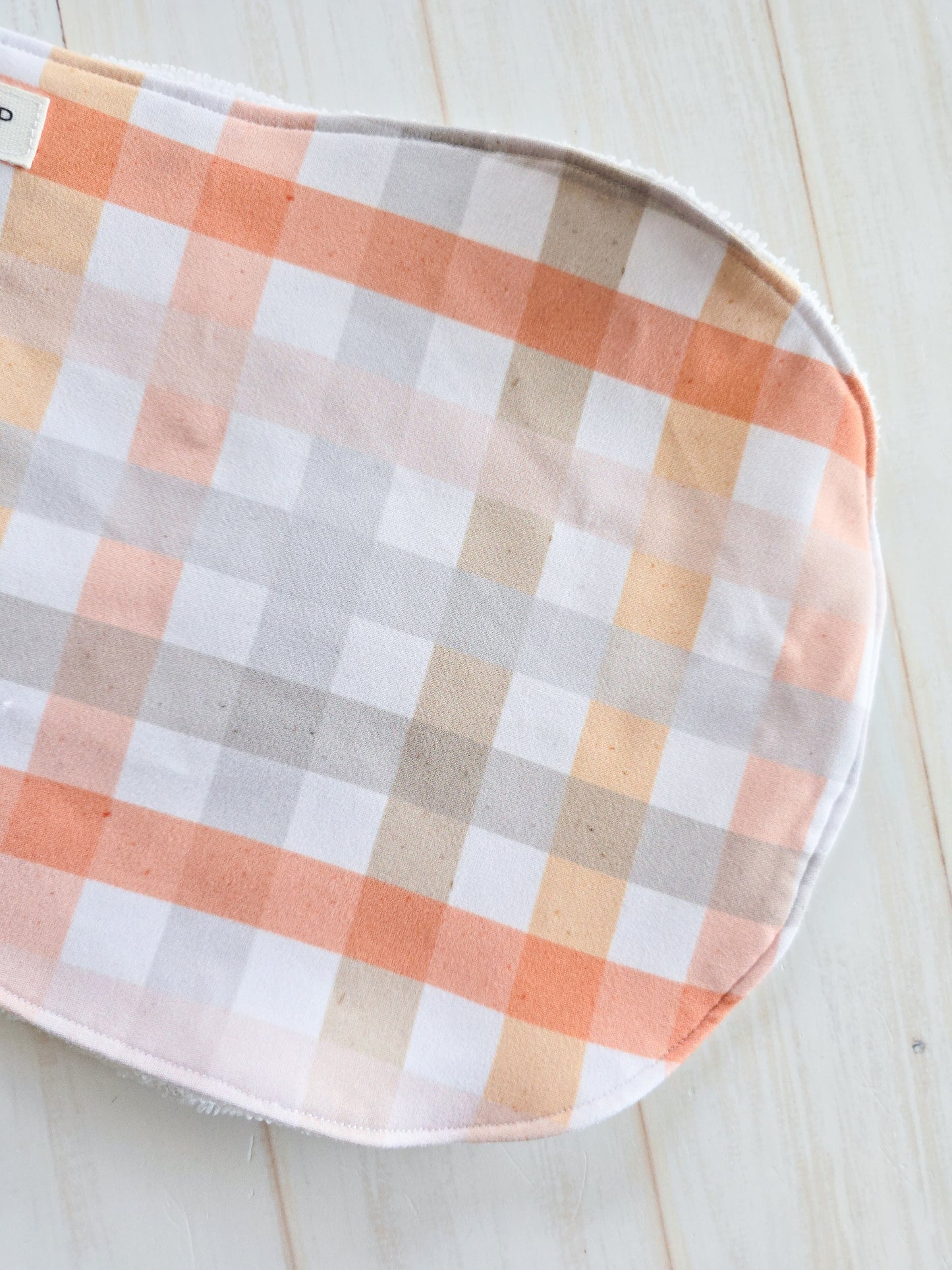 Burp Cloth- Checkered Rust