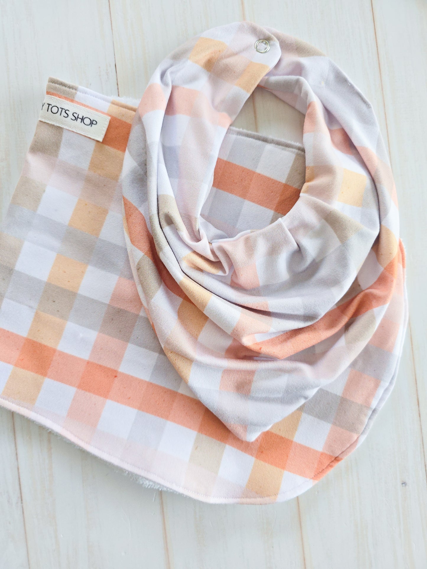 Burp Cloth- Checkered Rust