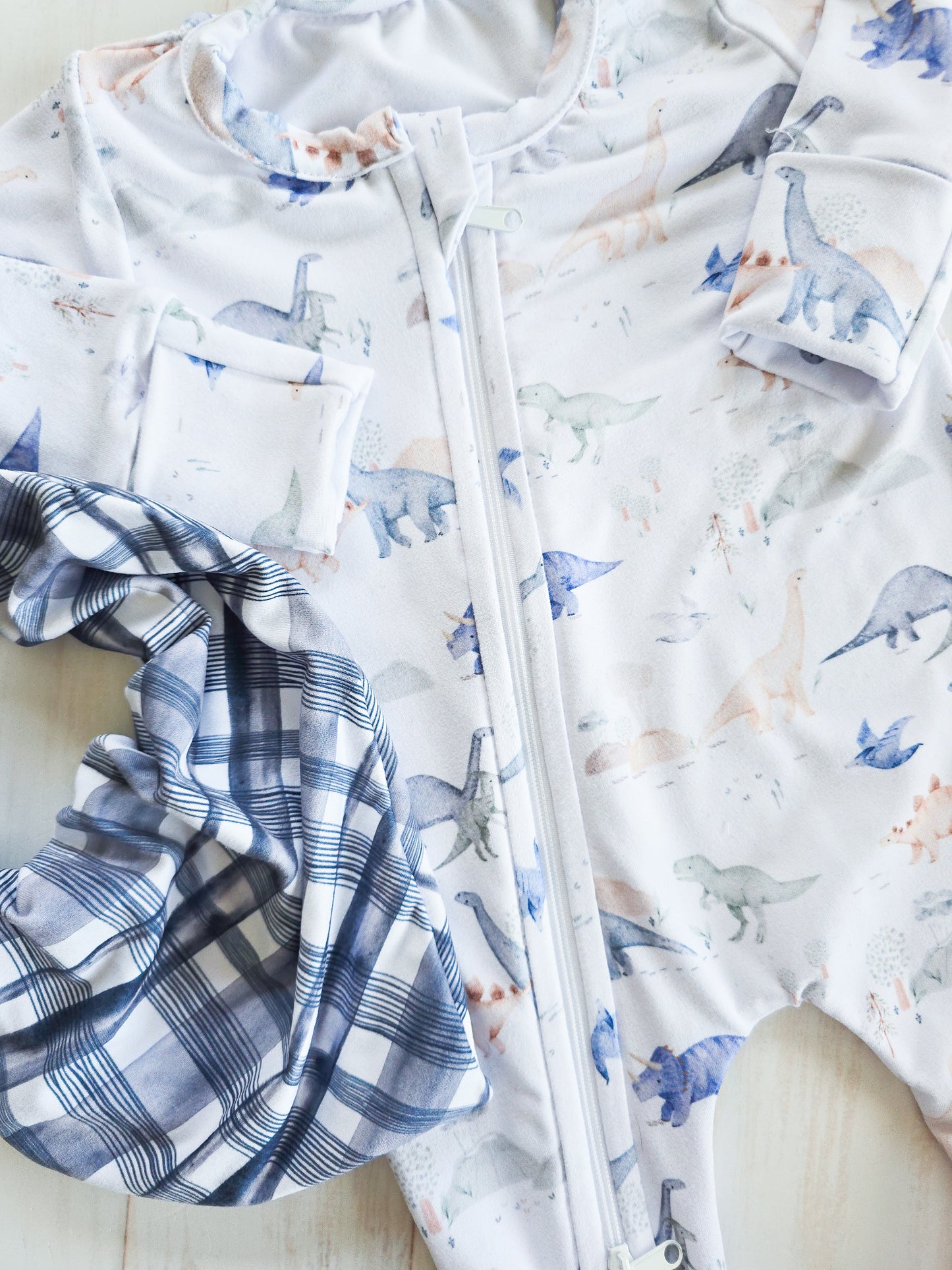 Bandana Bib- Navy Checkered