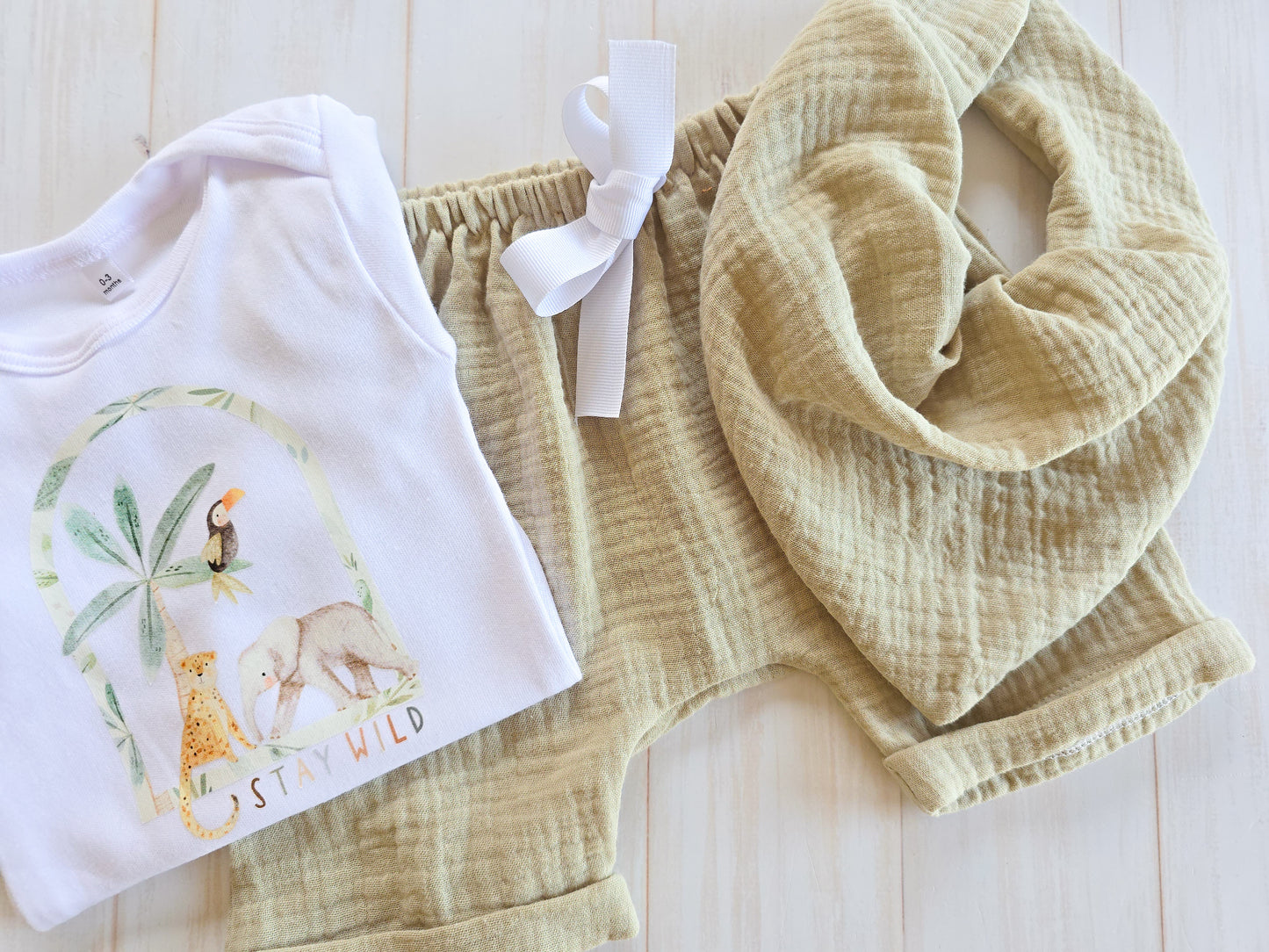 Printed Bodysuit/Shirt- Jungle Friends