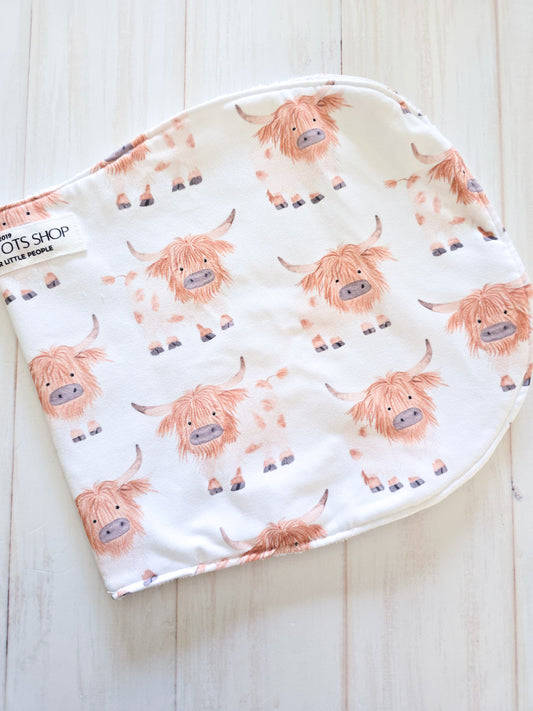 Burp Cloth- Higlander Cow