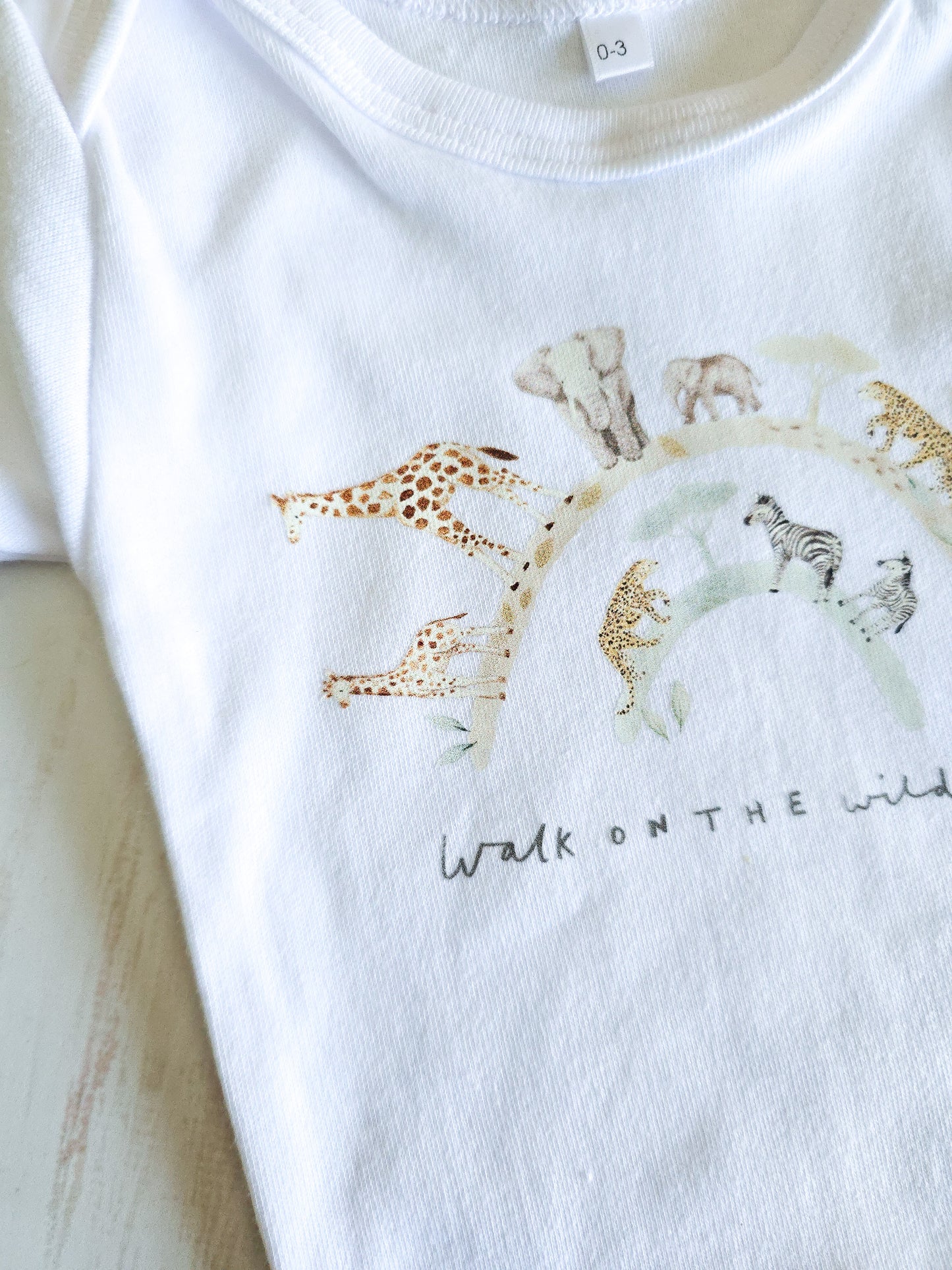 Printed Bodysuit/Shirt- Walk on the wildside