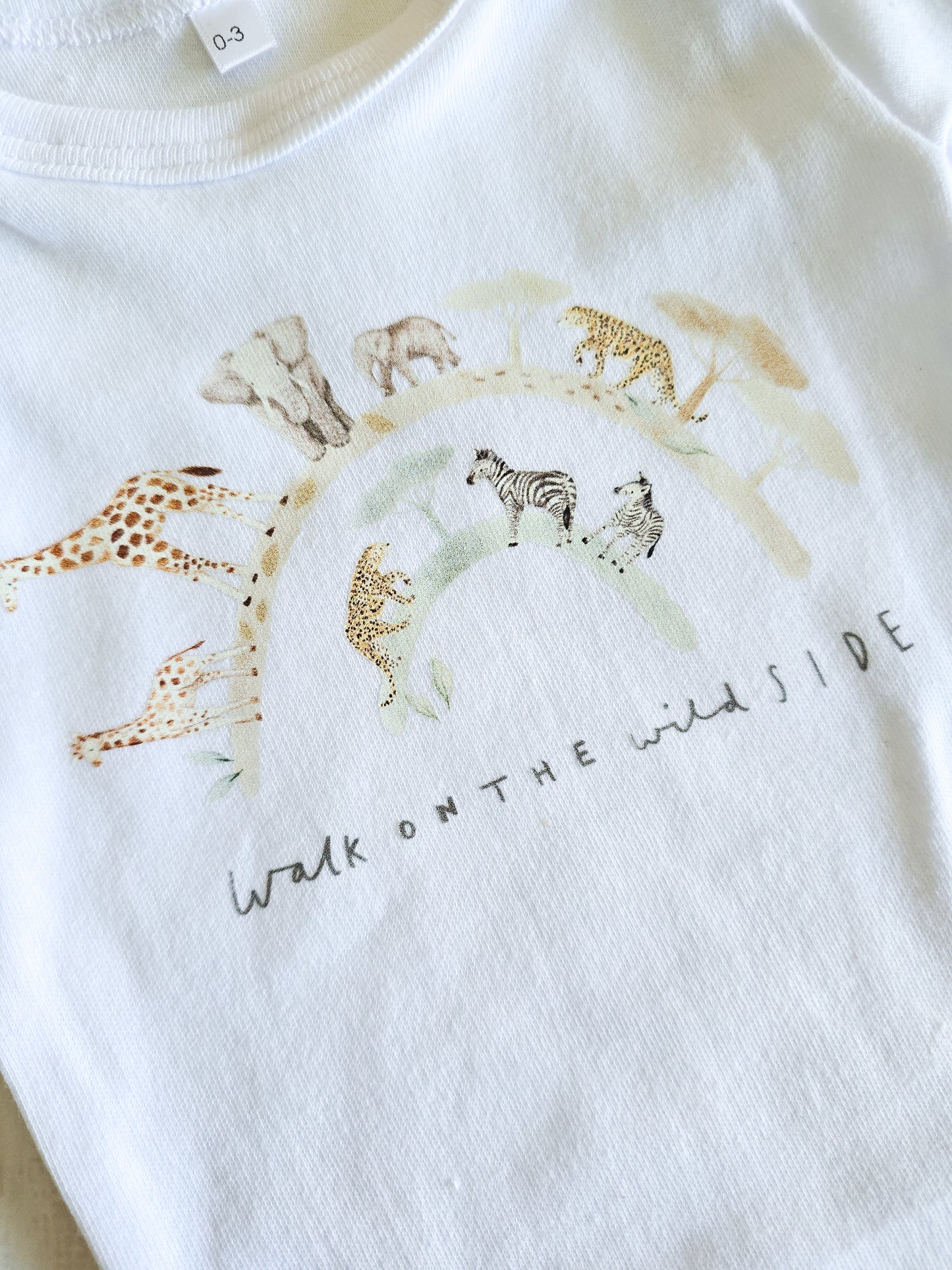 Printed Bodysuit/Shirt- Walk on the wildside
