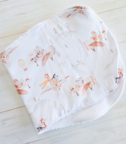 Burp Cloth- Up and away