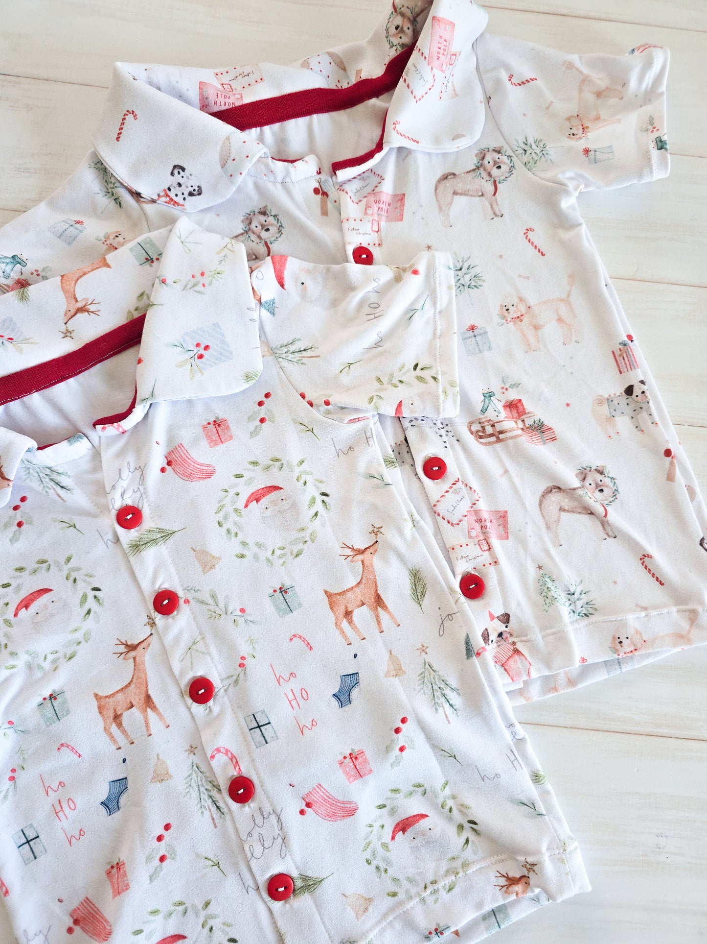 Button down Shirt- Holly Jolly