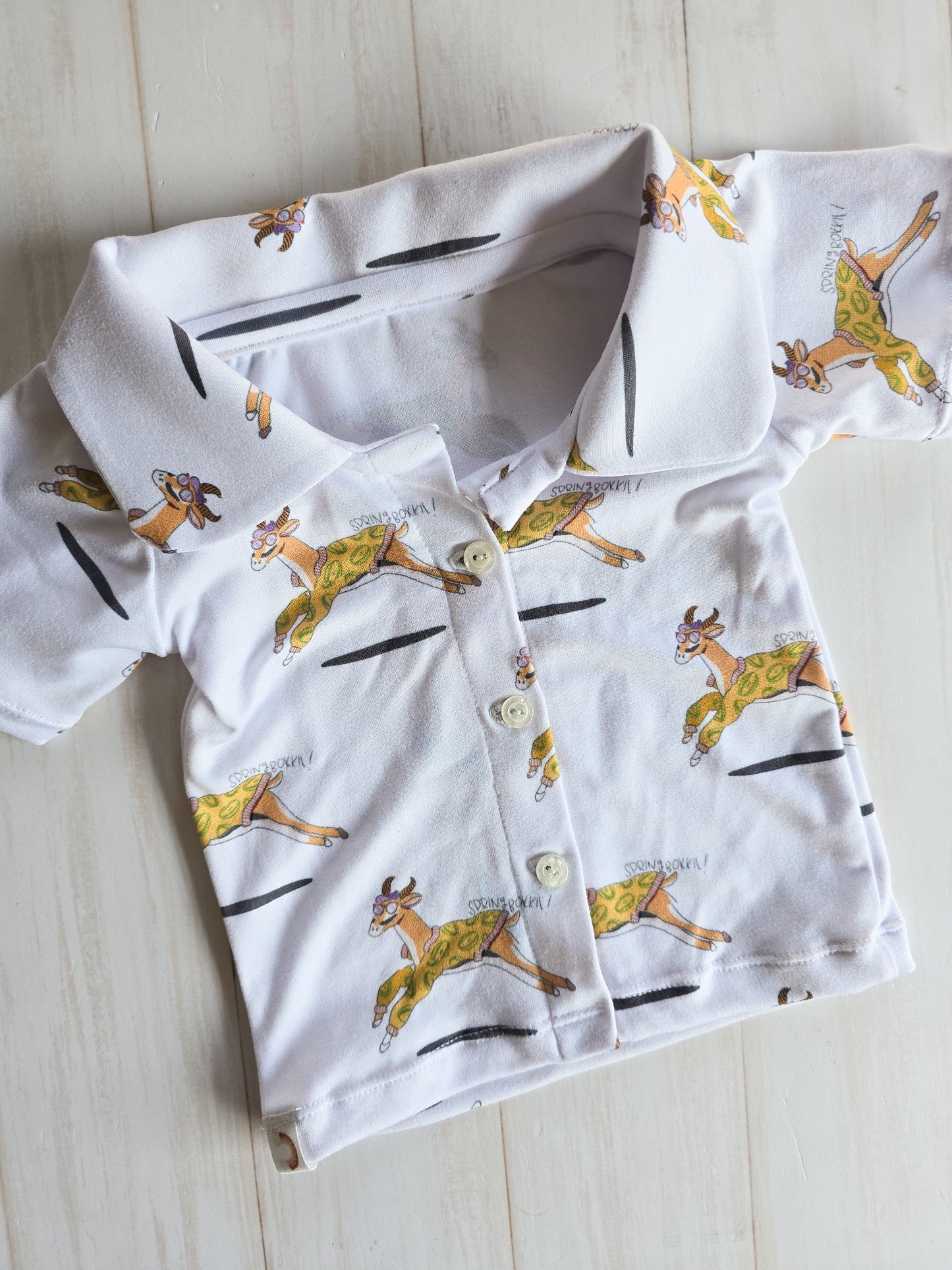 Button Down Collar Shirt- Springbokkie