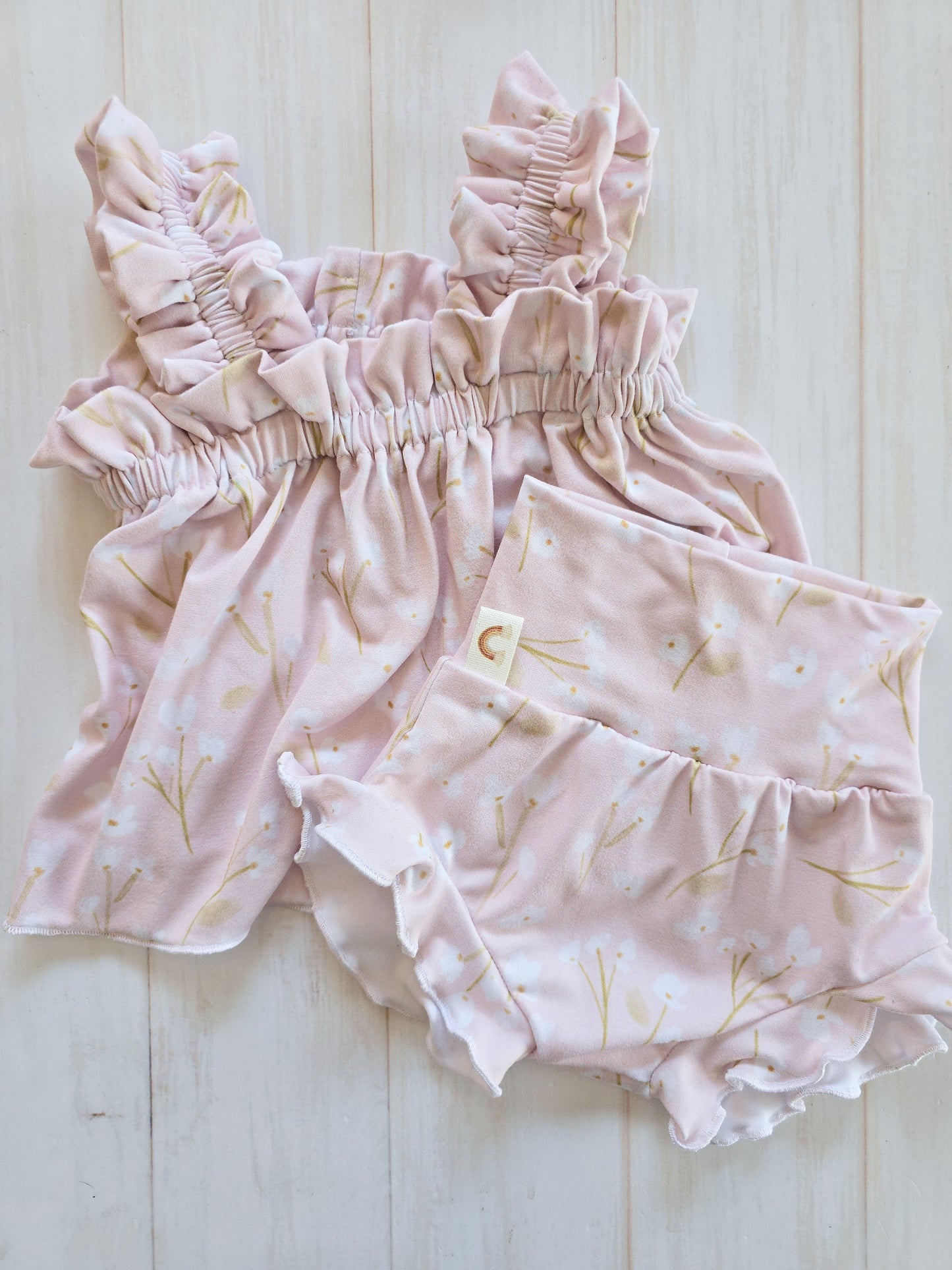 Ruffle Bloomers-Pink Meadow