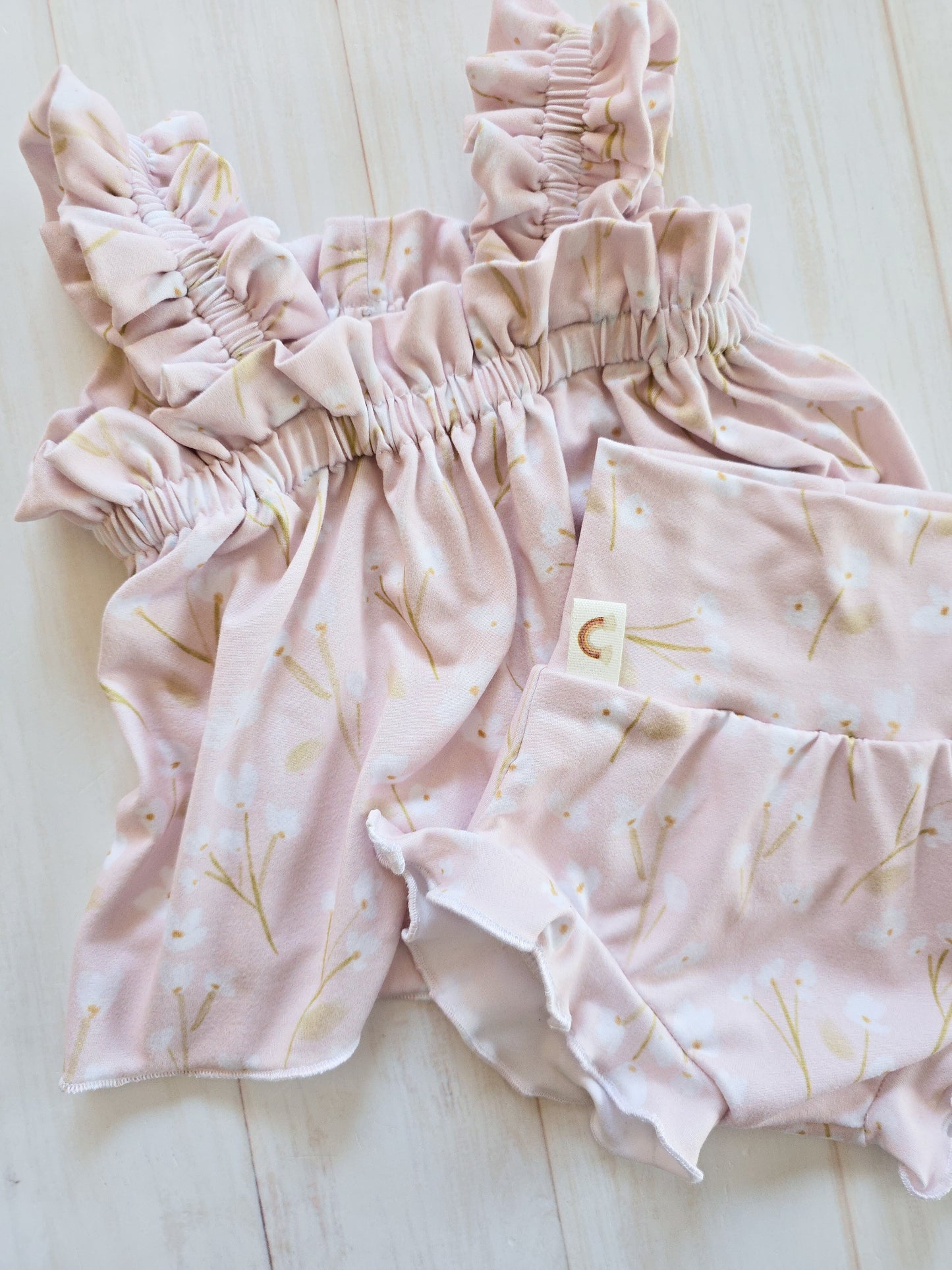 Ruffle Bloomers-Pink Meadow