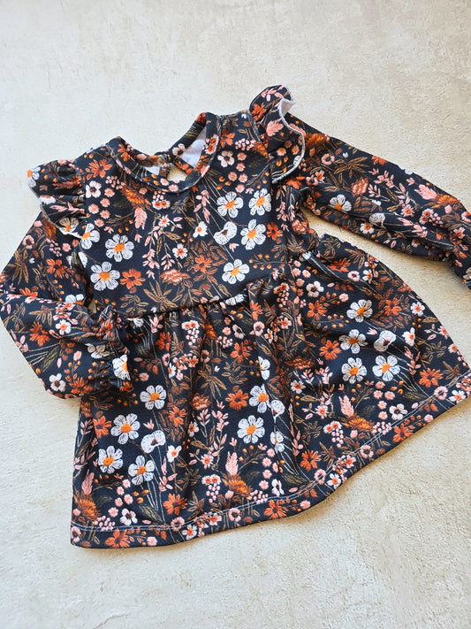 Amaranth Dress- Navy Blooms