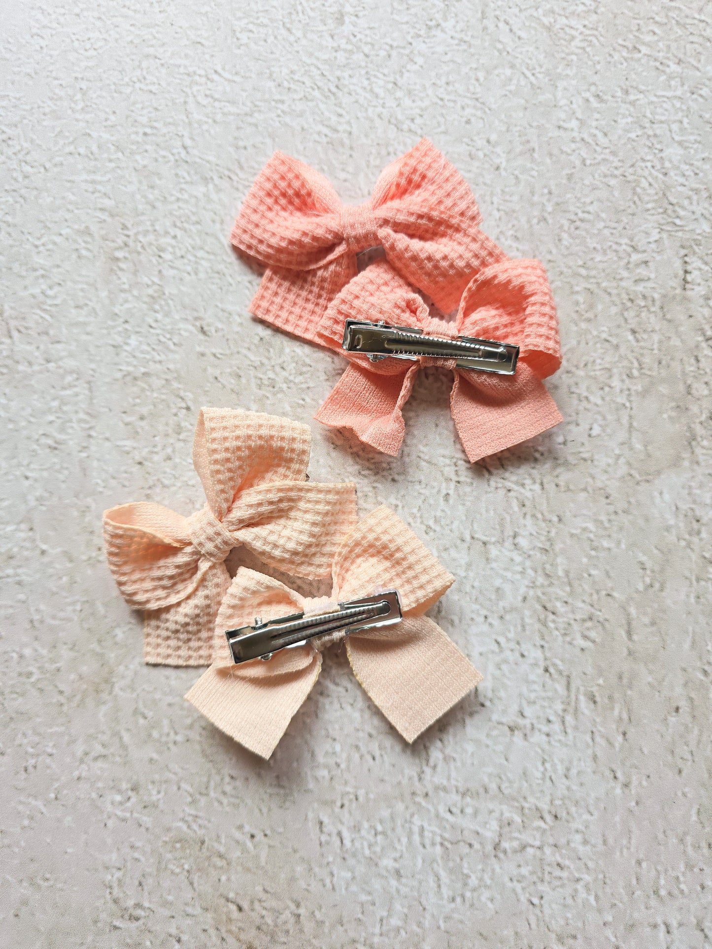 Alligator Hair Bows Dusty Pink & Peach(4)