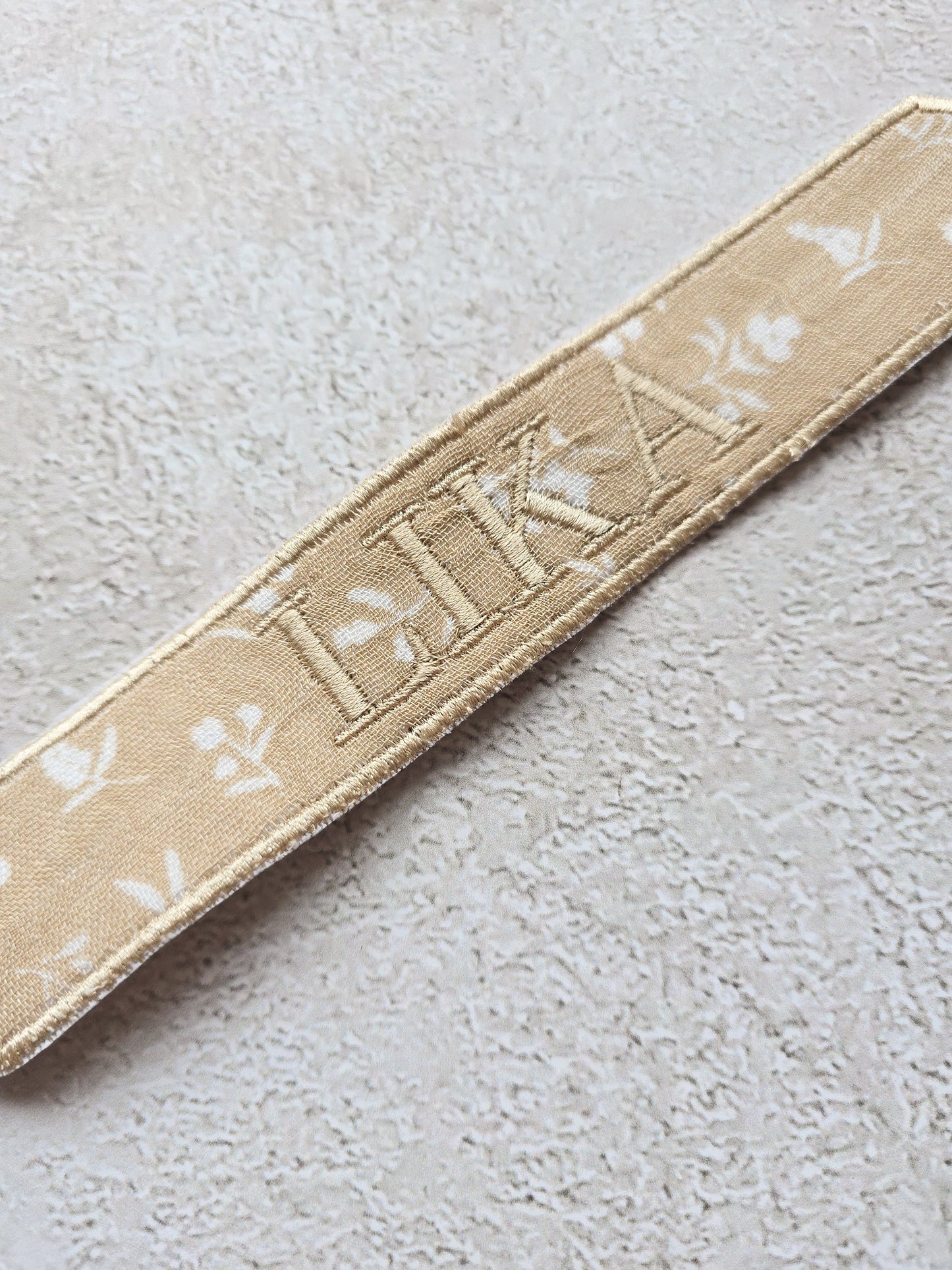 Personalised Dummy Clip- Beige Ditsy
