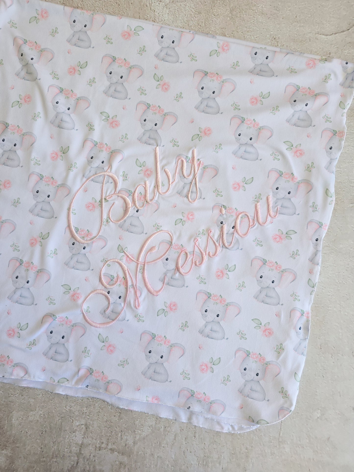 Swaddle Blanket set- Darling Elephants