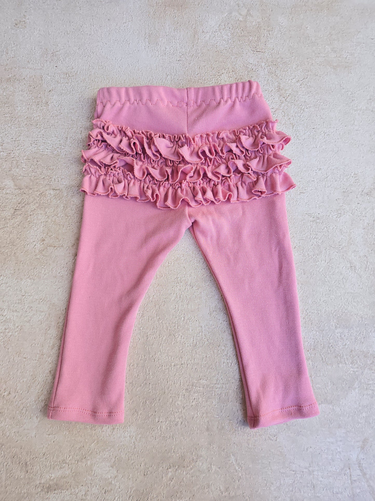 Frilly bum Leggings- Dusty Pink