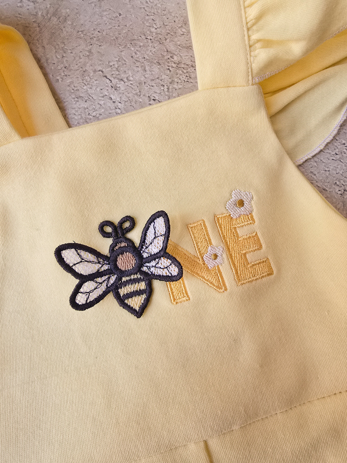 3D (Bee)One embroidered Romper