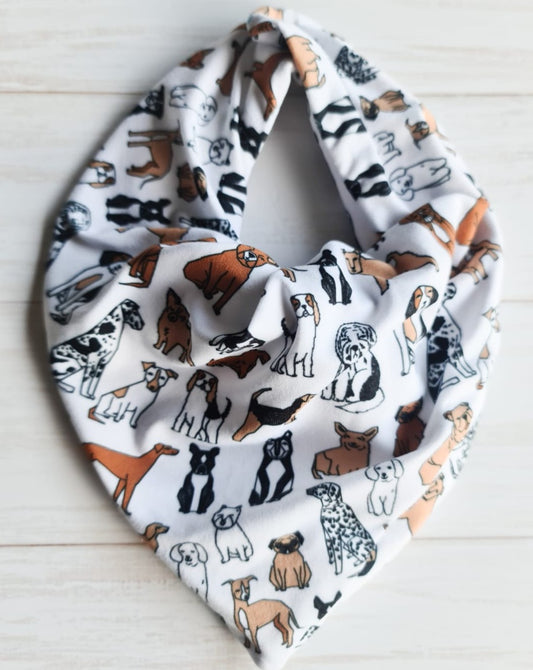 Bandana Bib- Black and Brown Dogs