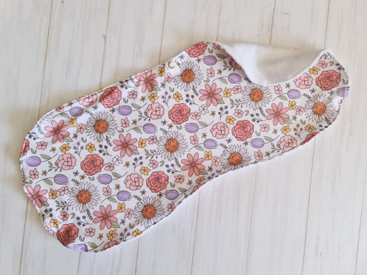 Burp Cloths- Retro Daisies (with absorbent toweling)