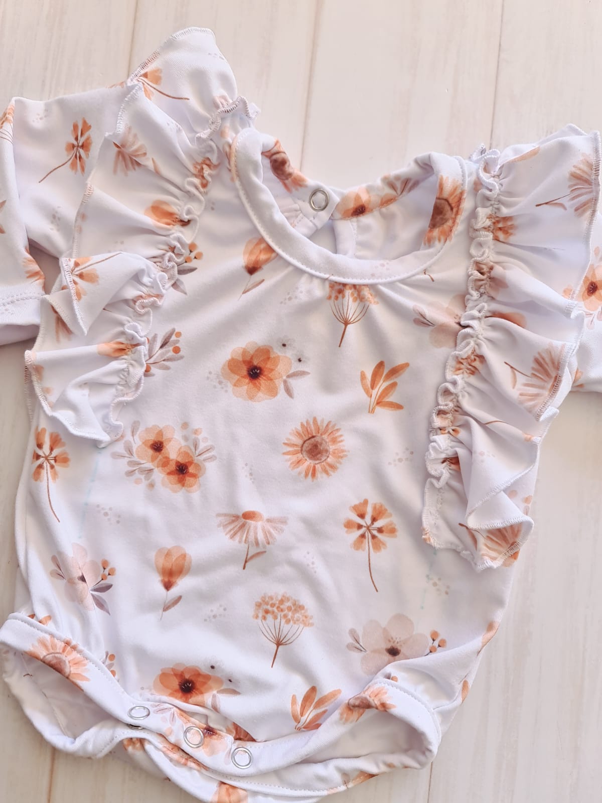 Front Ruffle Bodysuit- Autumn delight