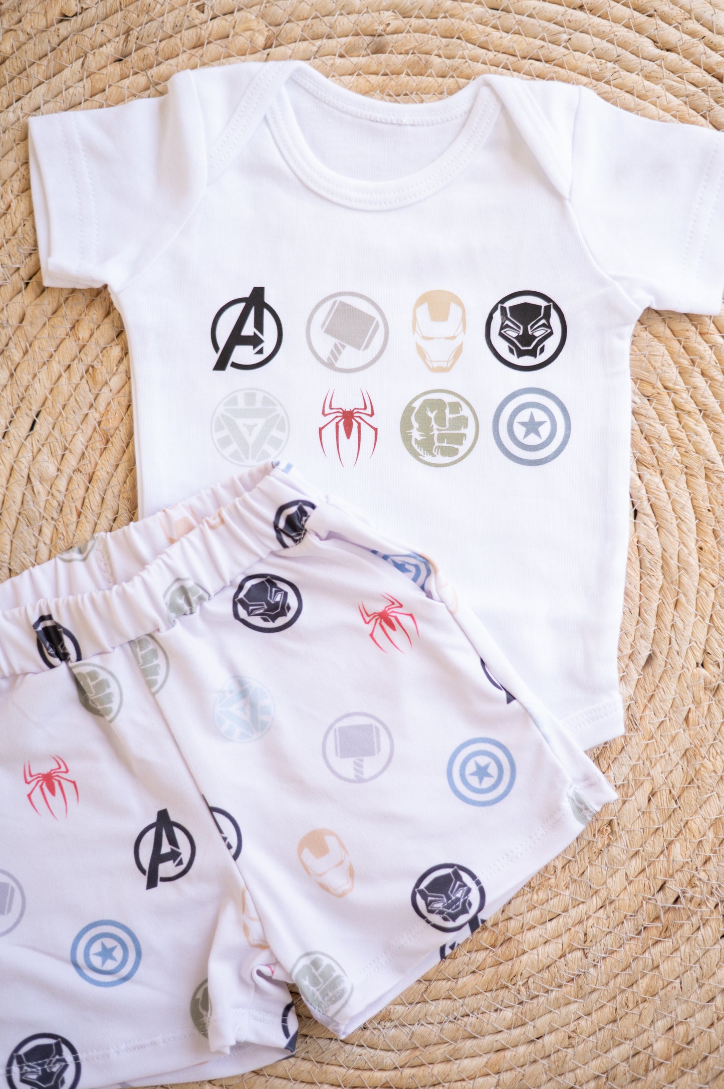 Matching PJ set- Hero Badges (Kids)