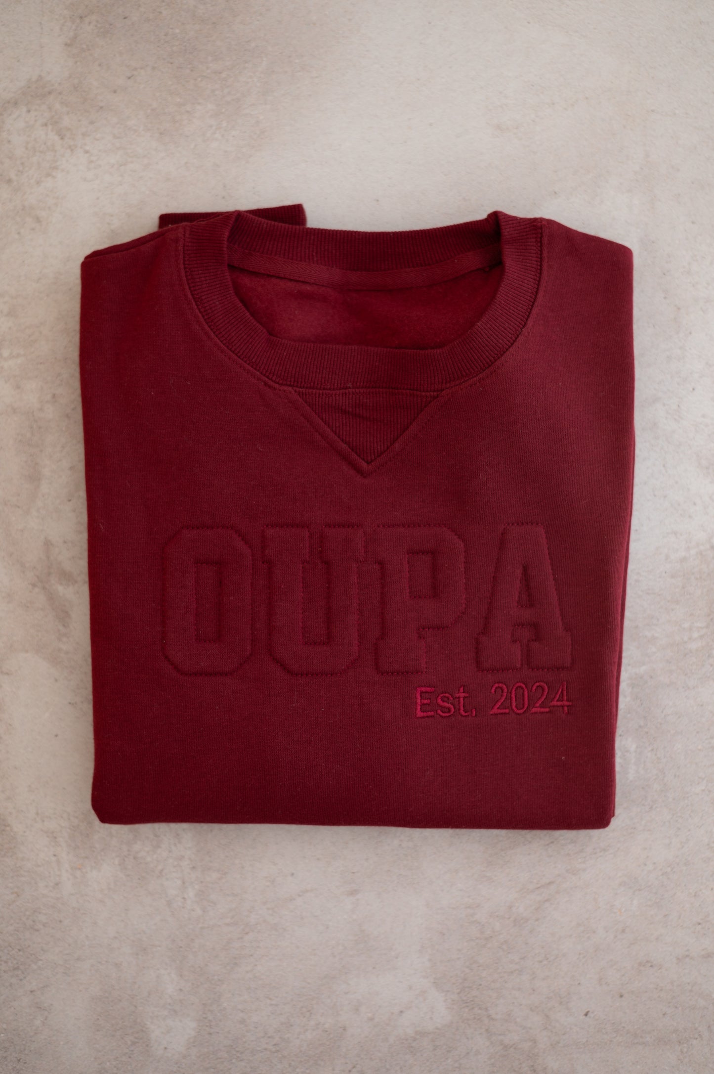Sweater- Embossed with sleeve Embroidery