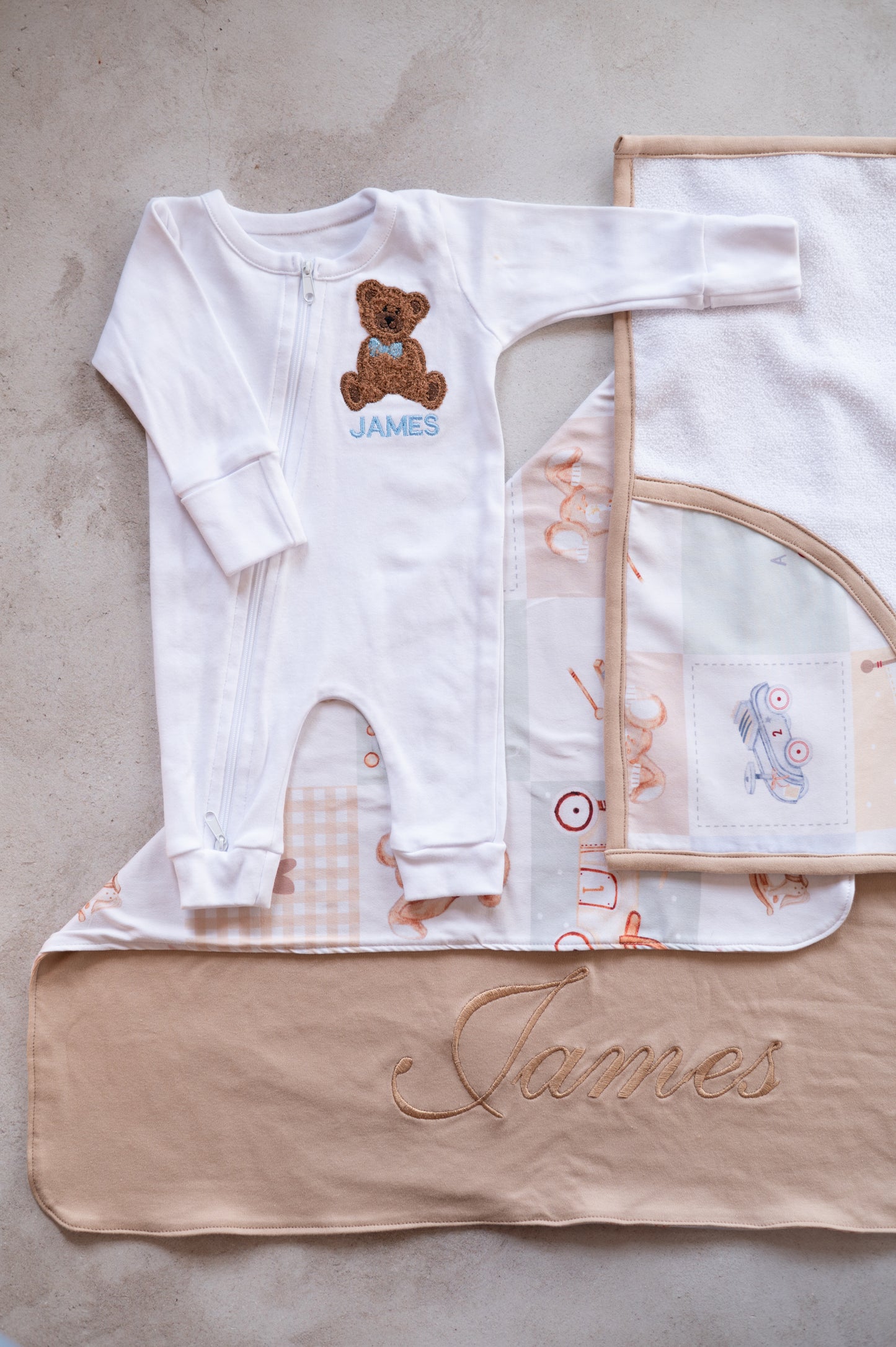 Double layered blanket- Vintage Toys(With personalised embroidery)