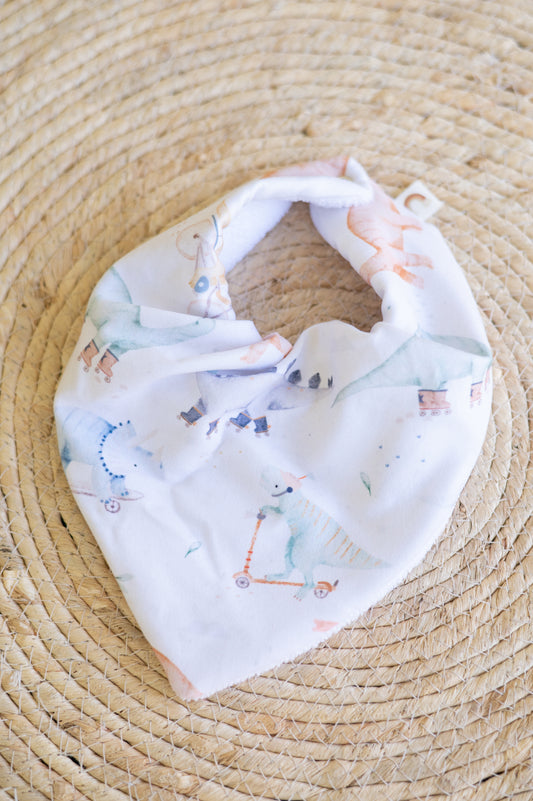 Bandana Bib- Roller Dinos