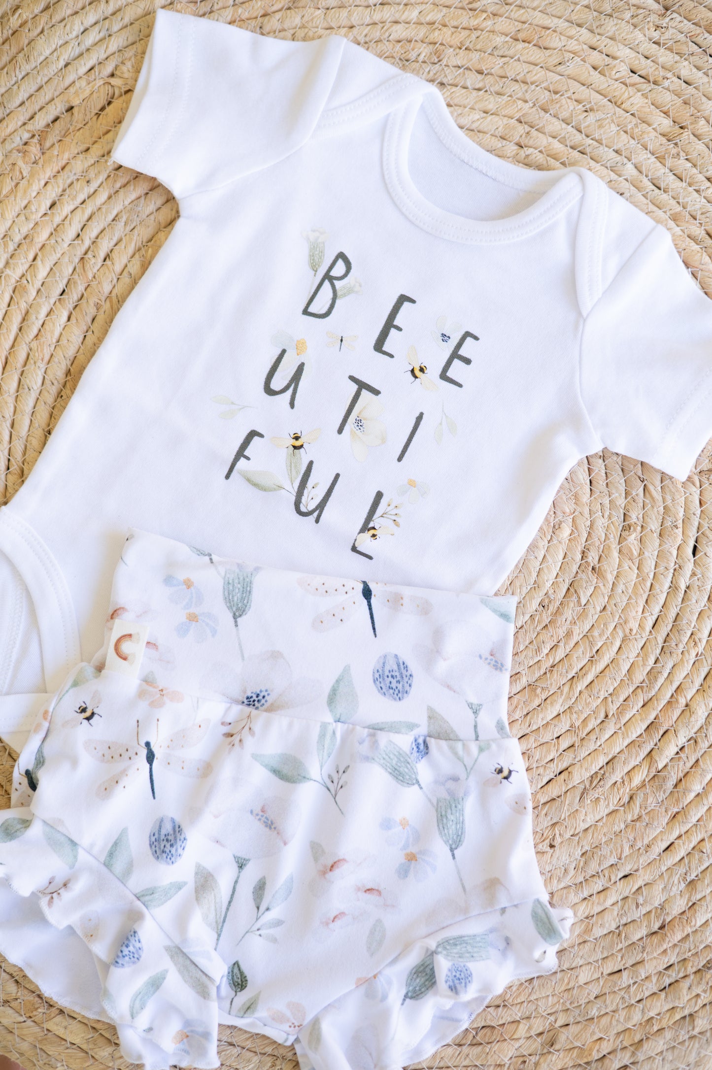 Ruffle Bloomers- Dragonfly and Flowers