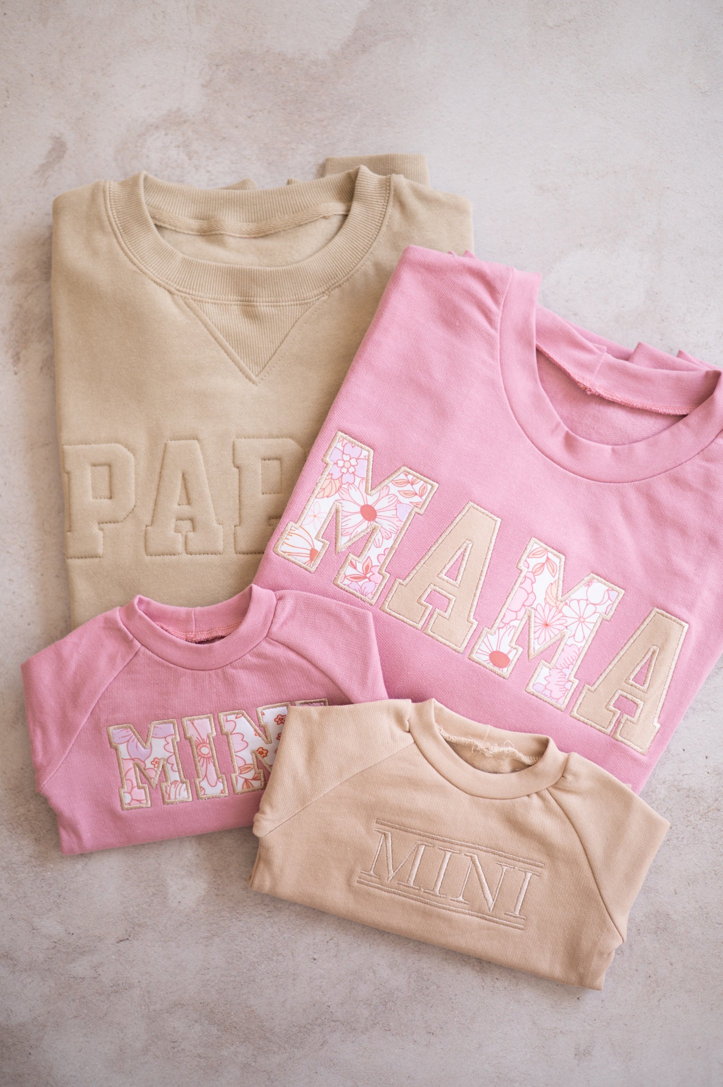 MAMA/MAMMA Applique Sweatshirt(Pink/Ivy/Other)