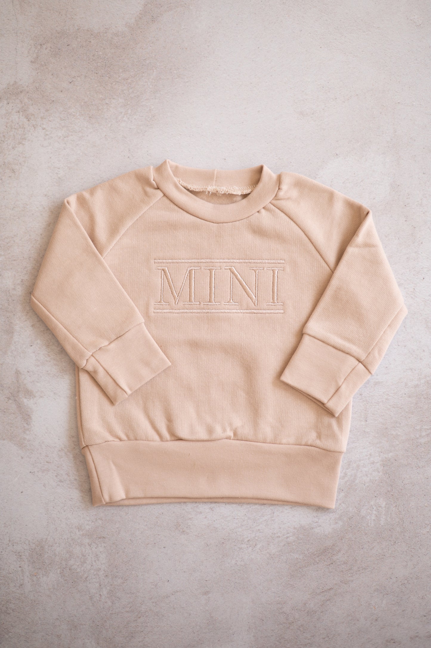 MINI Embroidery sweater (Stone/Ivy)