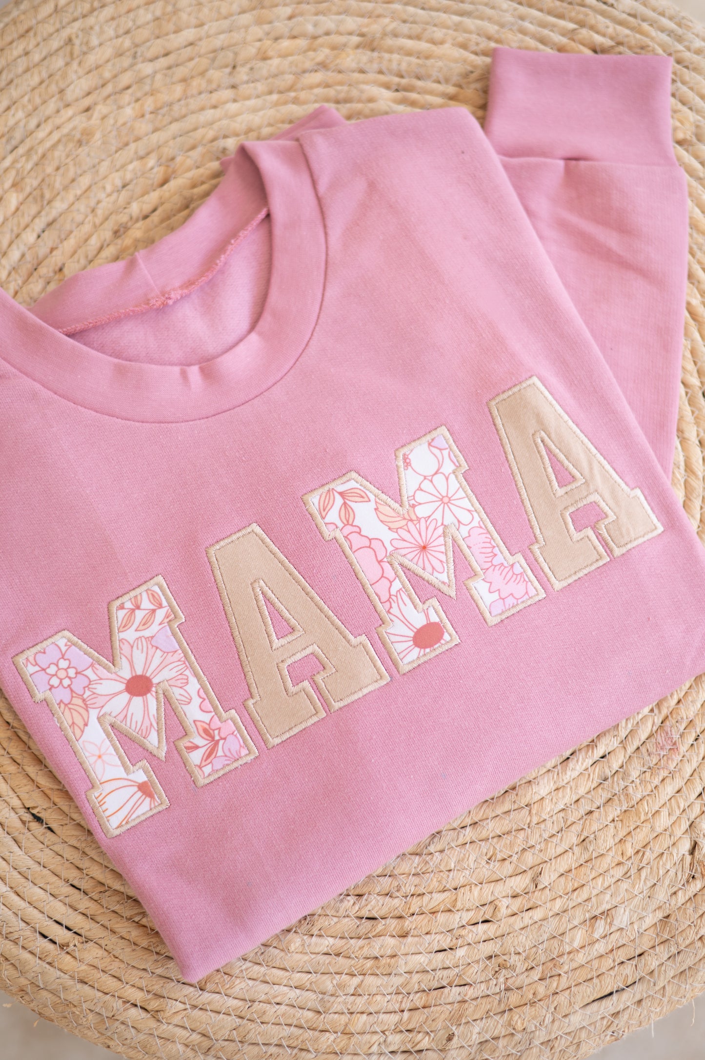 MAMA/MAMMA Applique Sweatshirt(Pink/Ivy/Other)