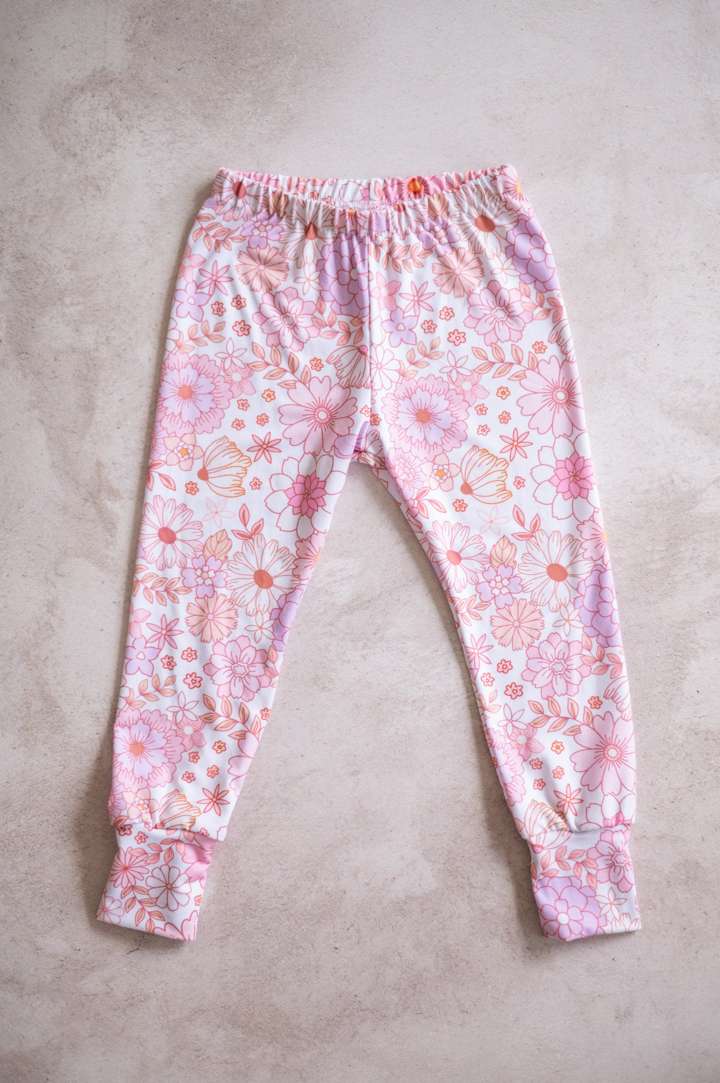 Leggings-Pink Blooms