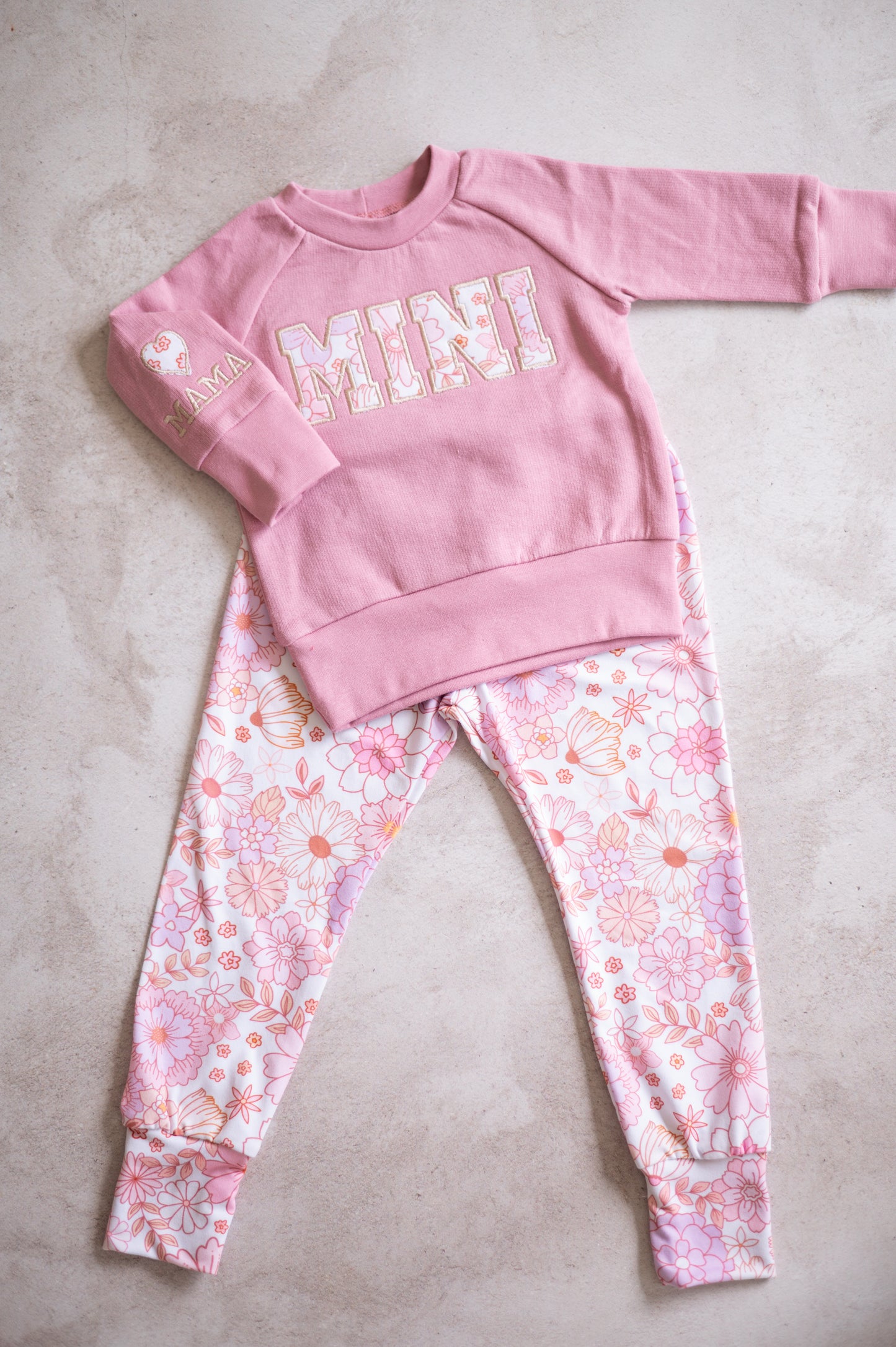 Leggings-Pink Blooms