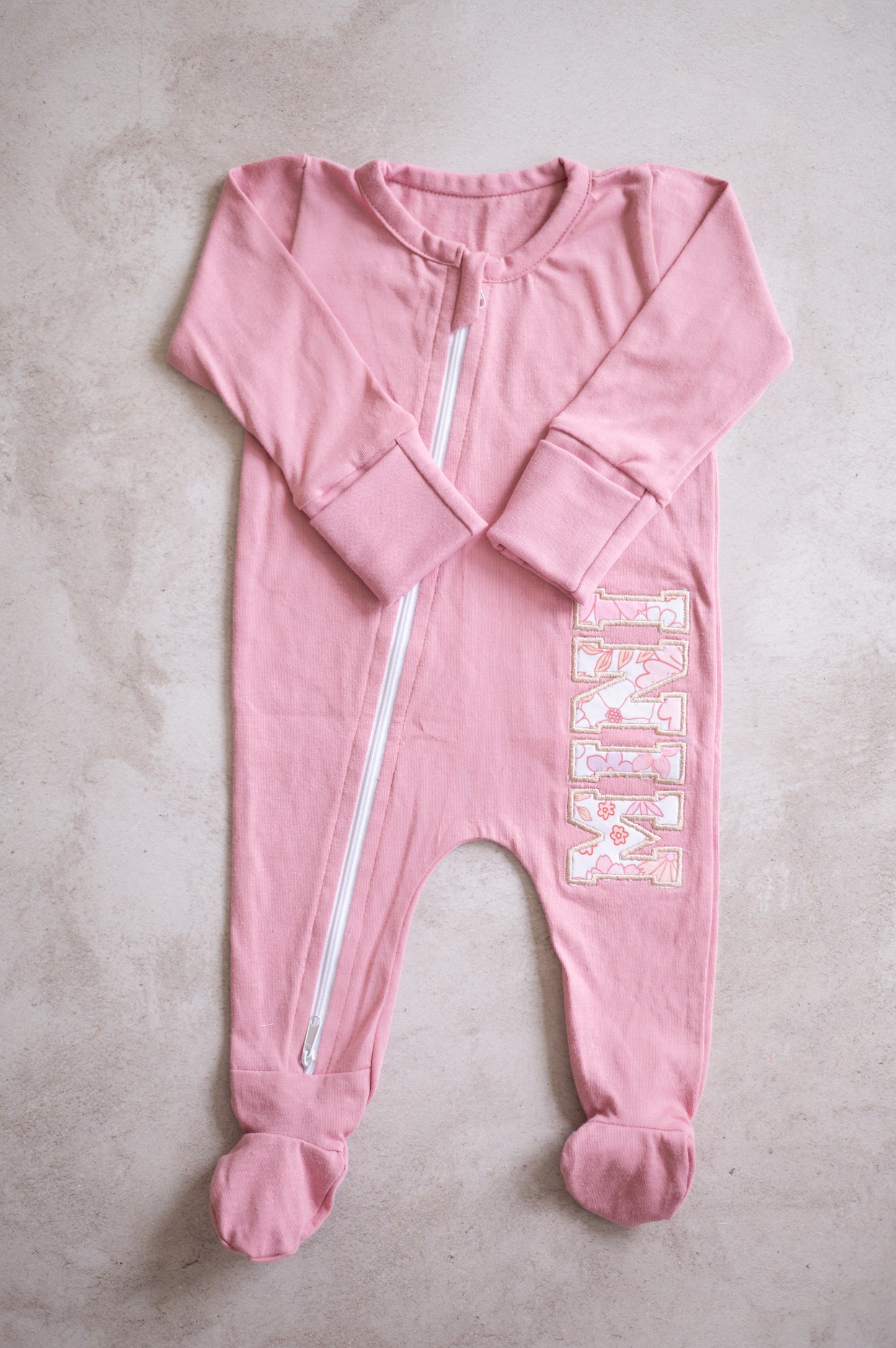 Zippy Grow- MINI Applique (Pink/Stone)