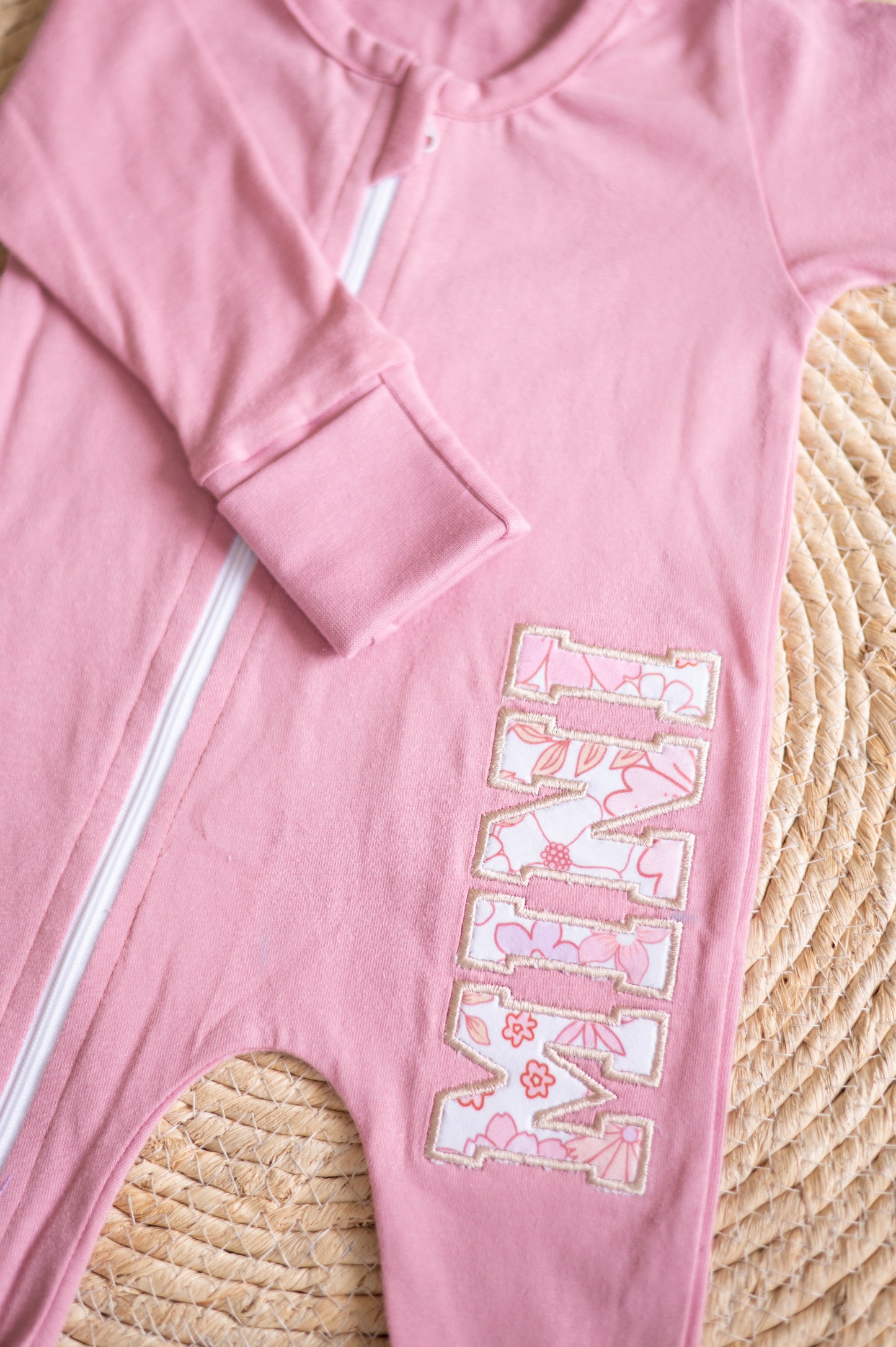 Zippy Grow- MINI Applique (Pink/Stone)