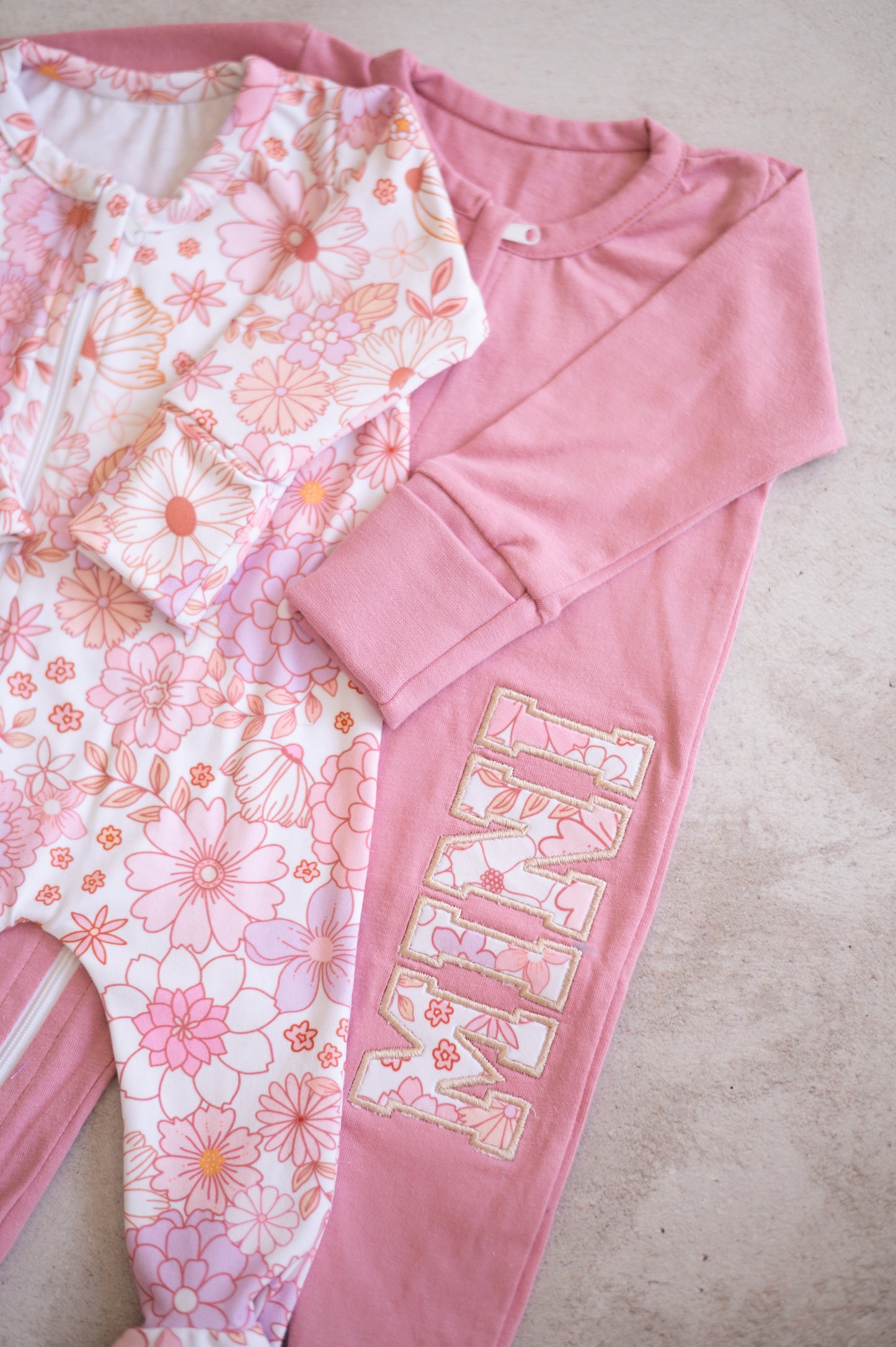 Zippy Grow- MINI Applique (Pink/Stone)