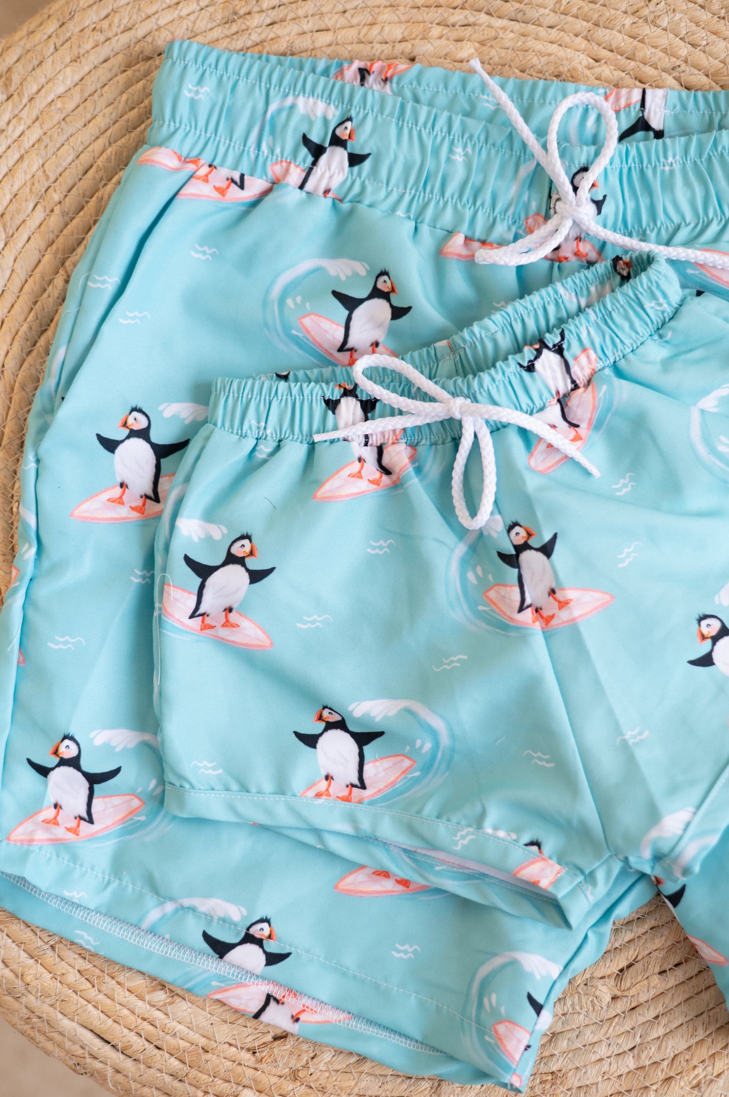 Boys Swim Boardies- Surfing Penguins