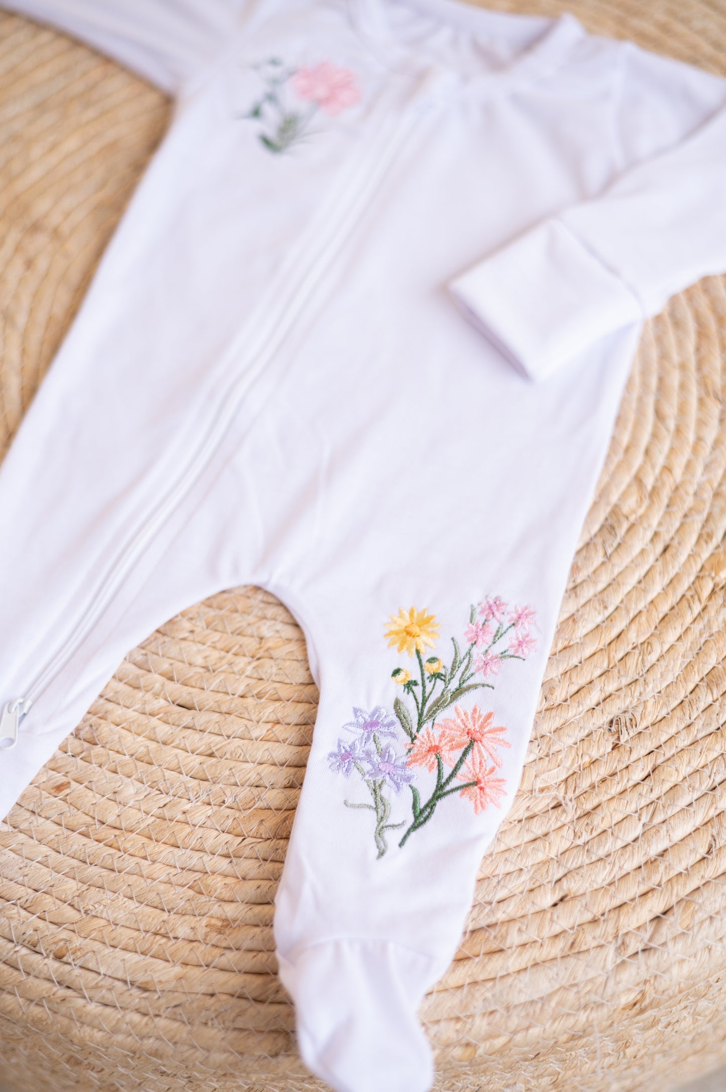 Embroidered Floral Zippy
