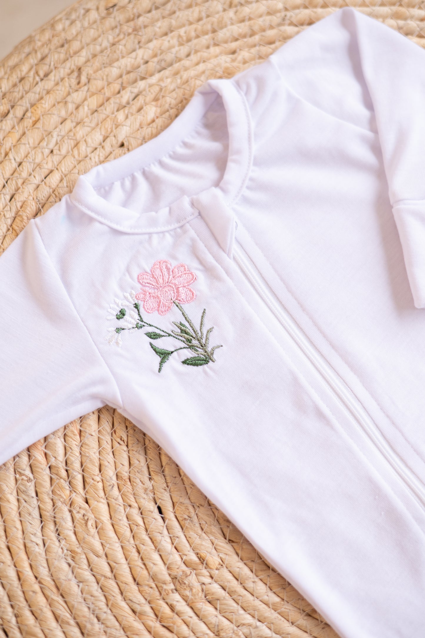 Embroidered Floral Zippy