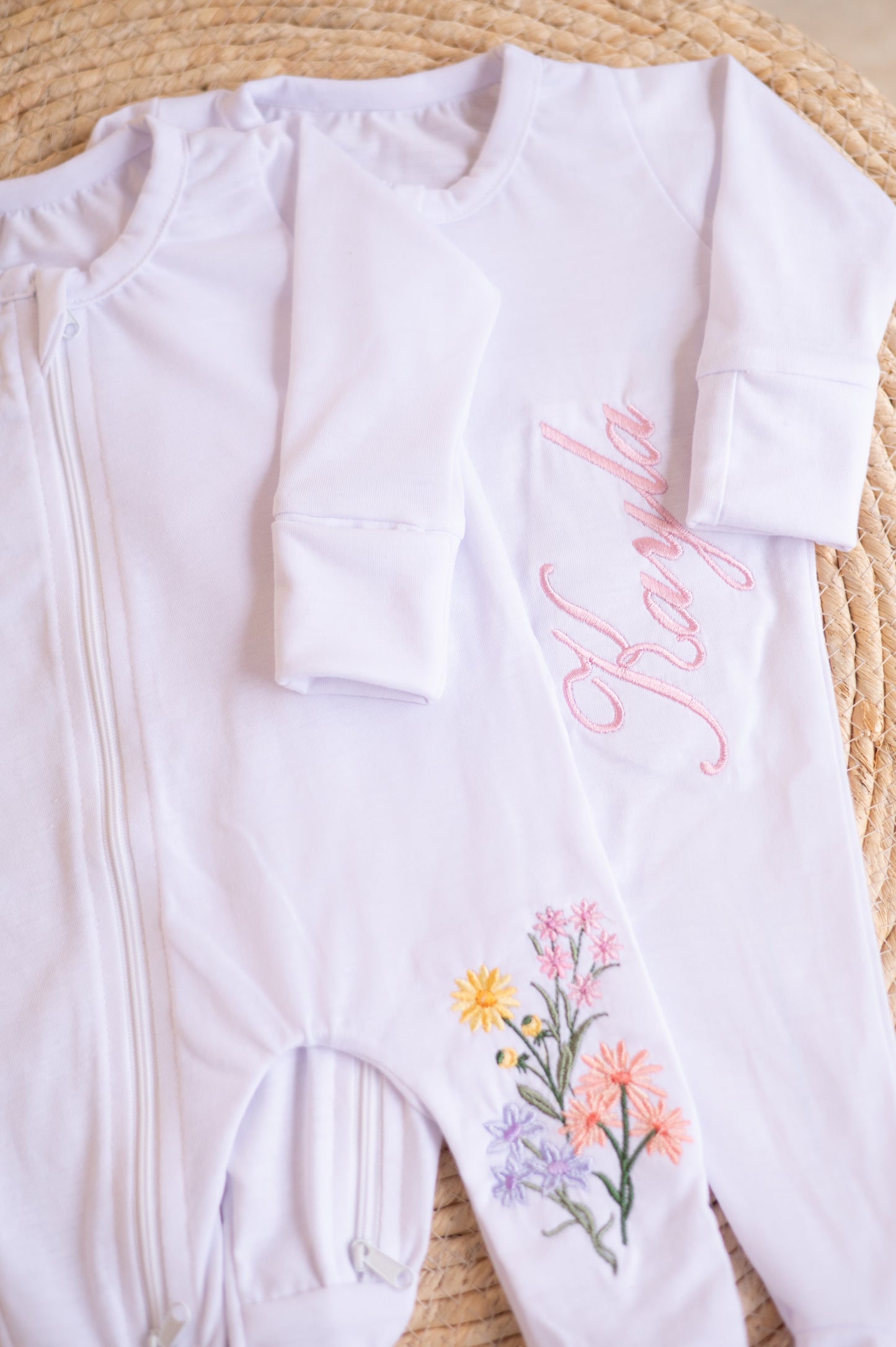 Embroidered Floral Zippy