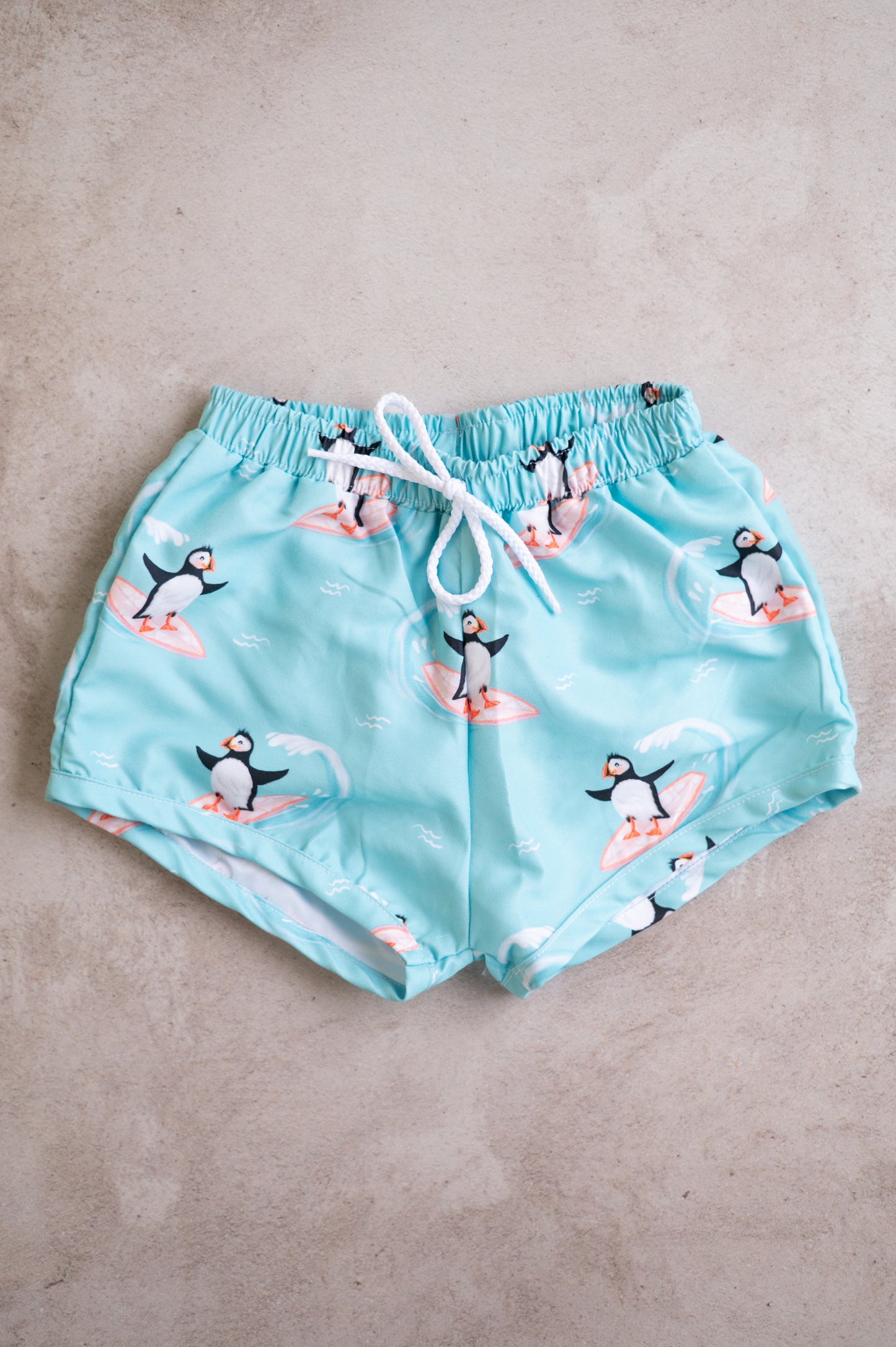 Boys Swim Boardies- Surfing Penguins