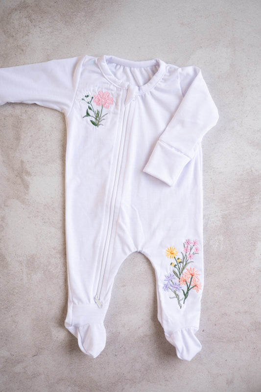 Embroidered Floral Zippy