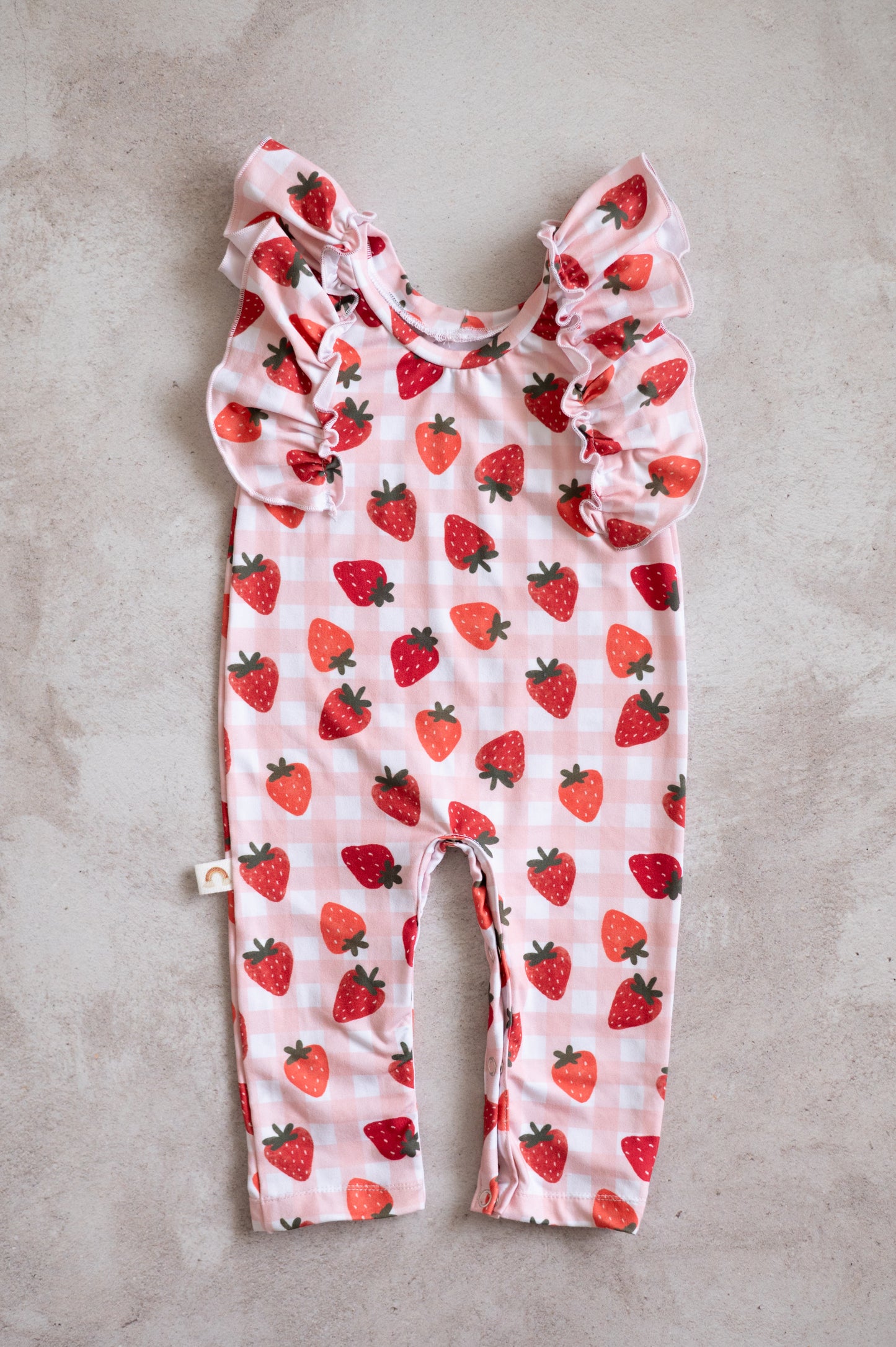 Flutter Jumpsuit- Strawberries