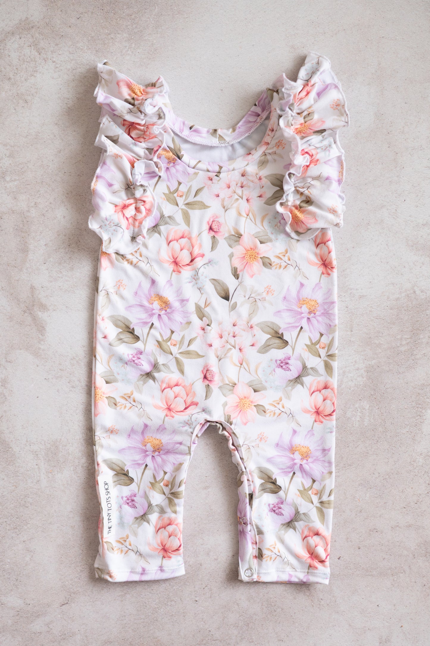 Flutter Romper- Plush Petals
