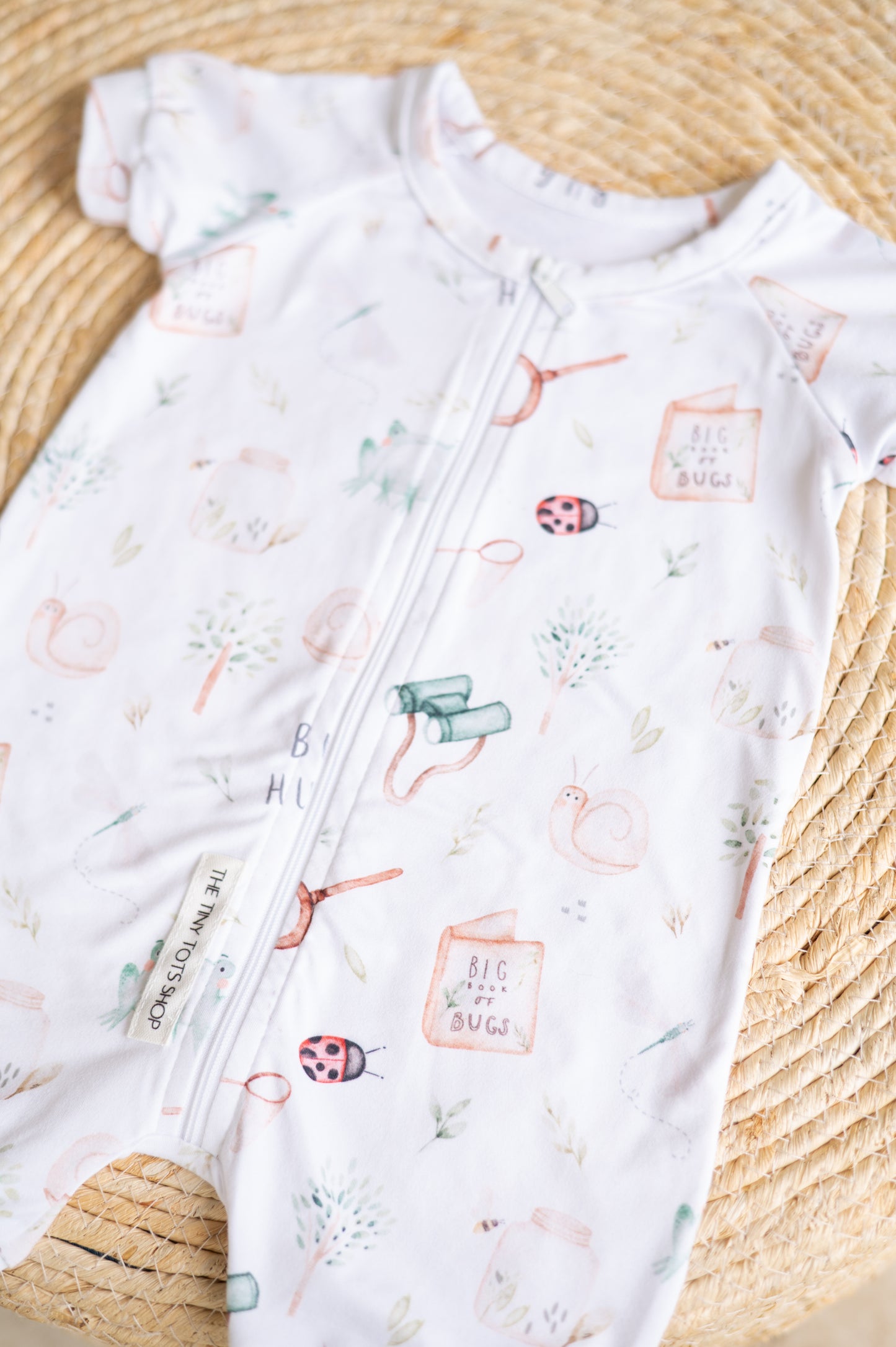 Short Zippy Romper- Bugs Hunt