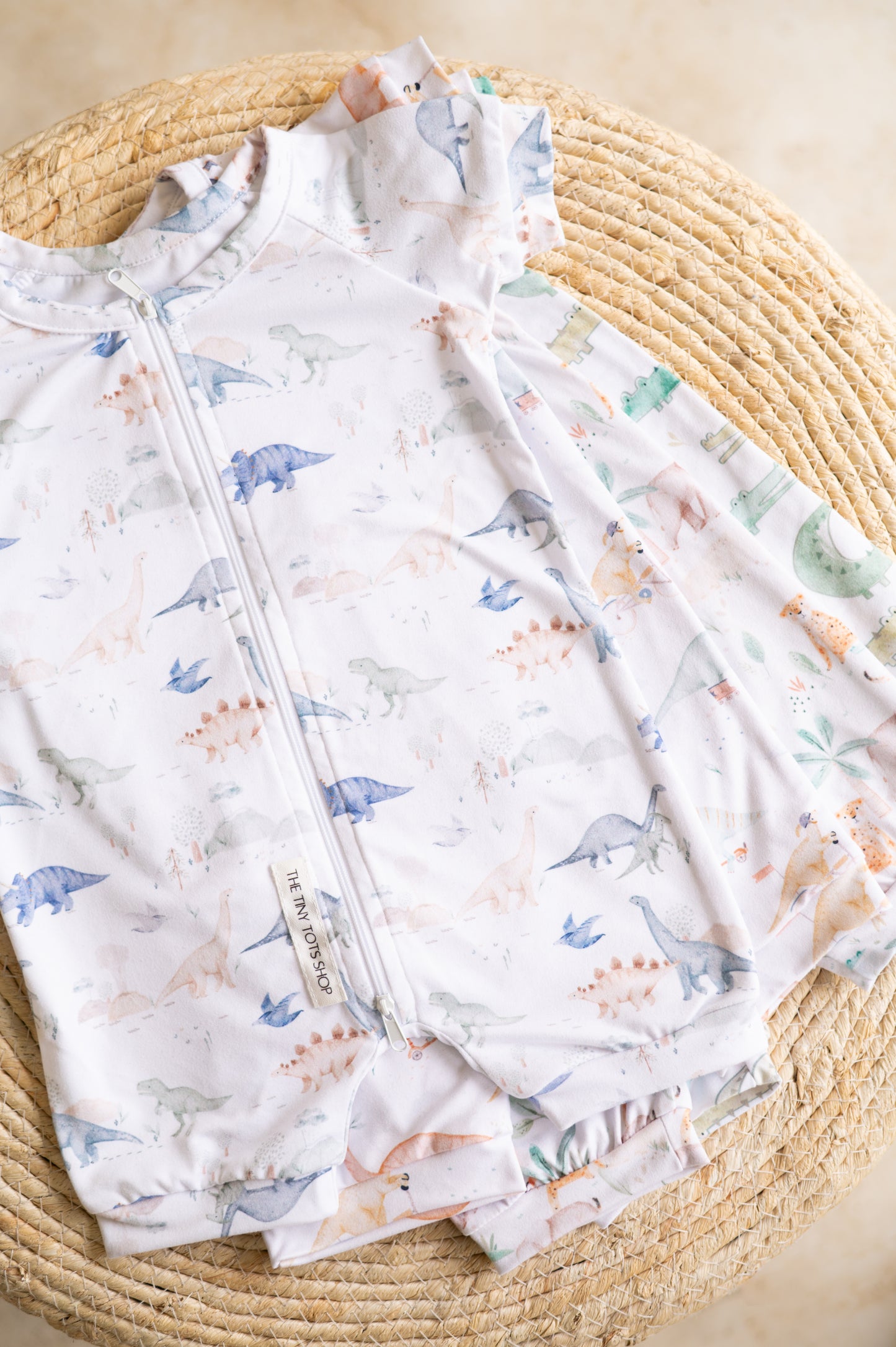 Short Zippy Romper- Dino Era