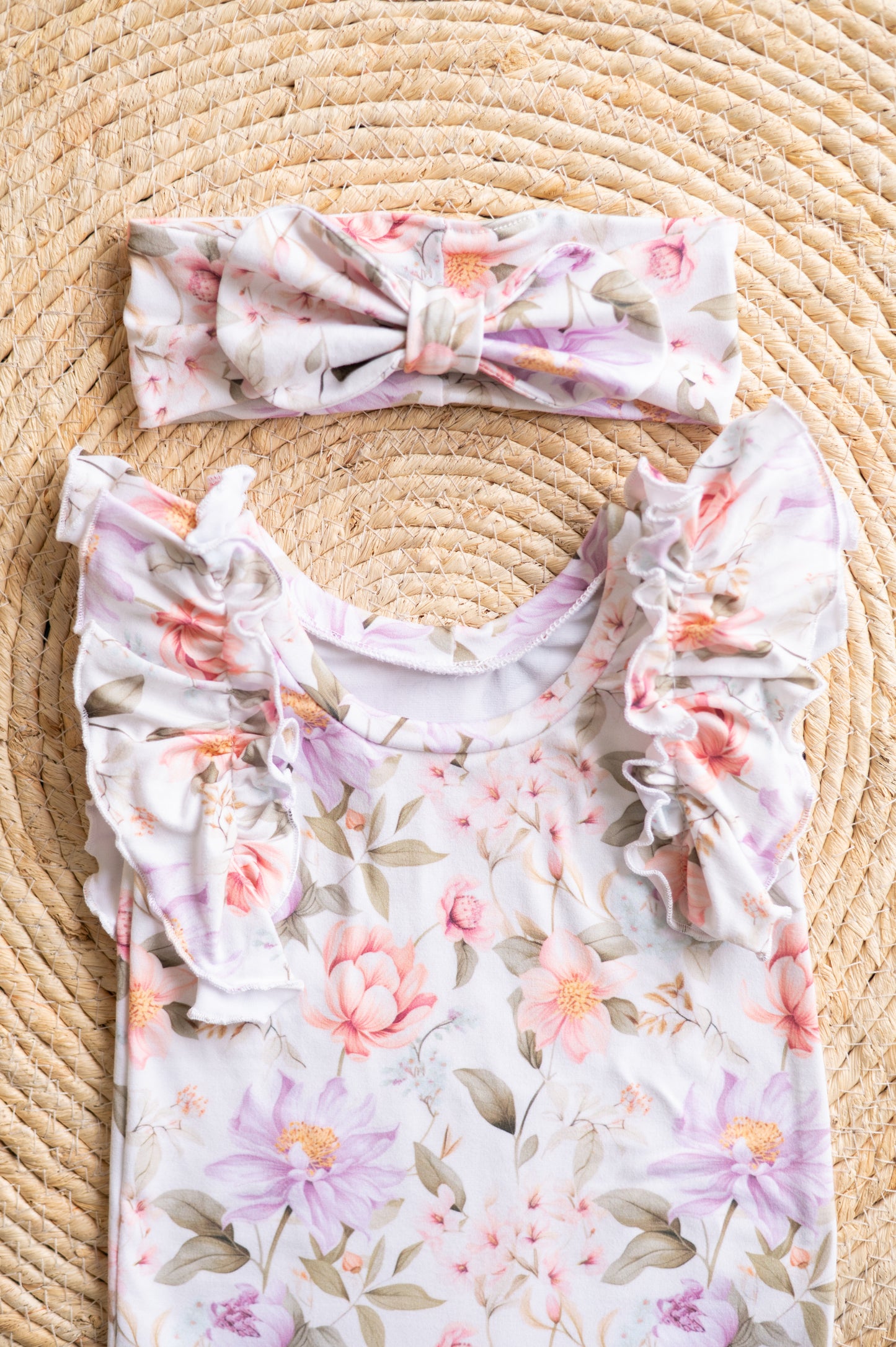 Flutter Romper- Plush Petals